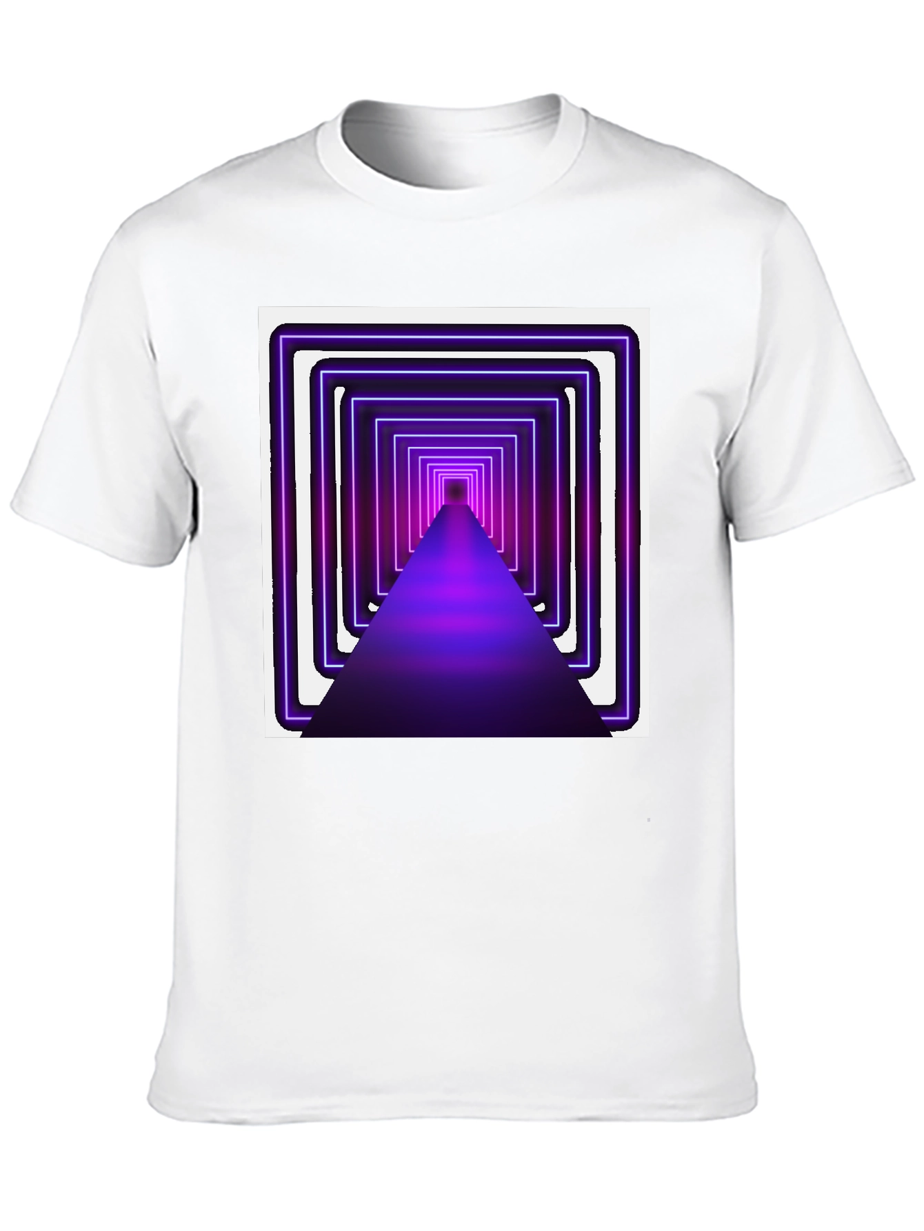 Neon Tunnel Graphic Tee - Modern Black T-Shirt