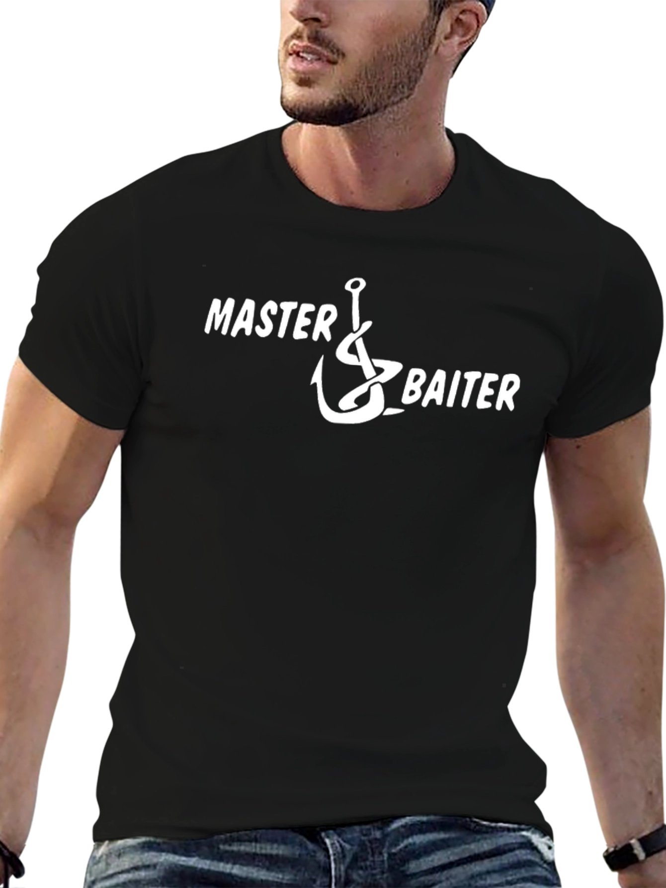 Master Baiter T-Shirt: Fishing Humor Tee
