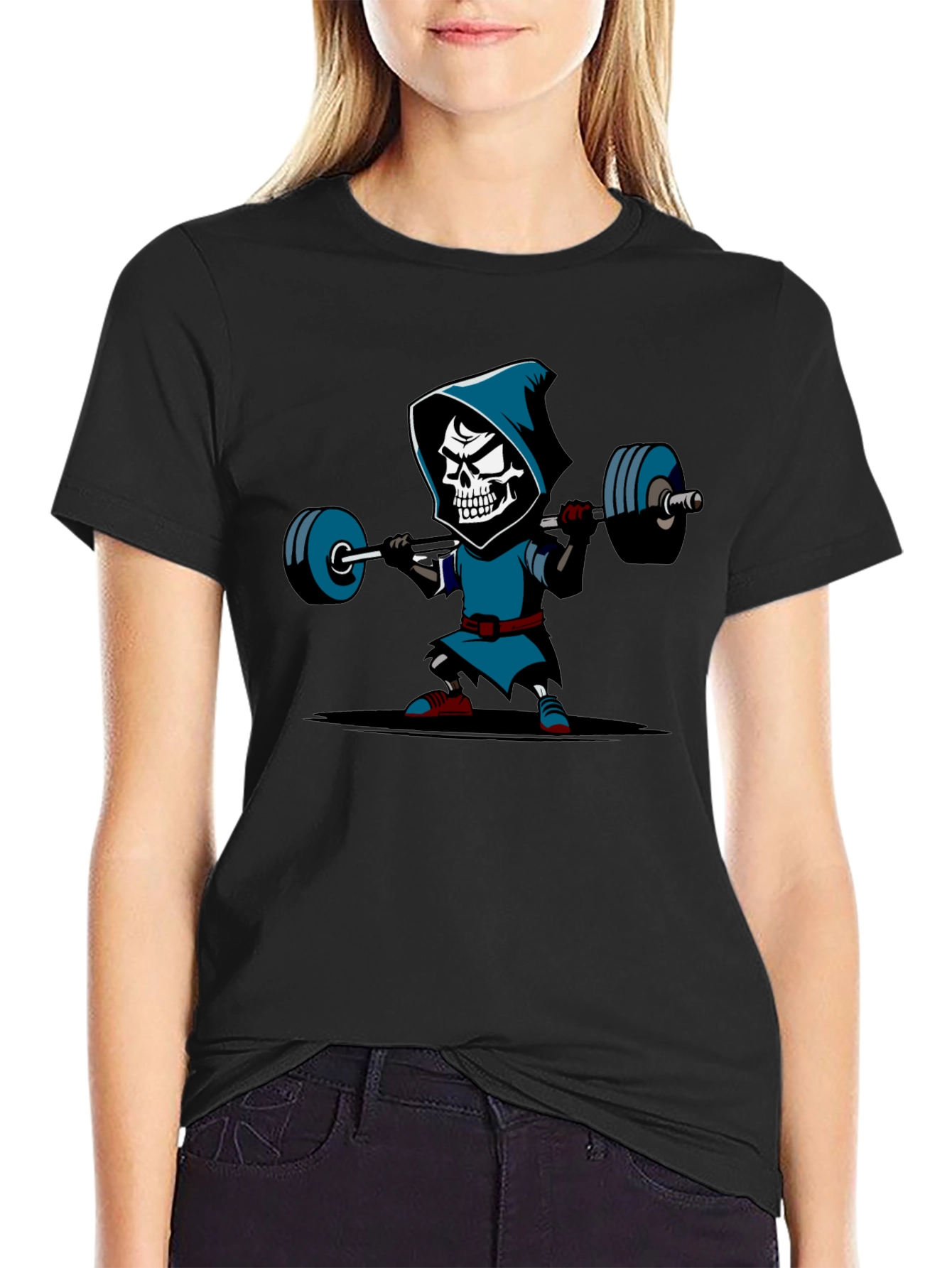 Grim Reaper Weightlifting Graphic Tee