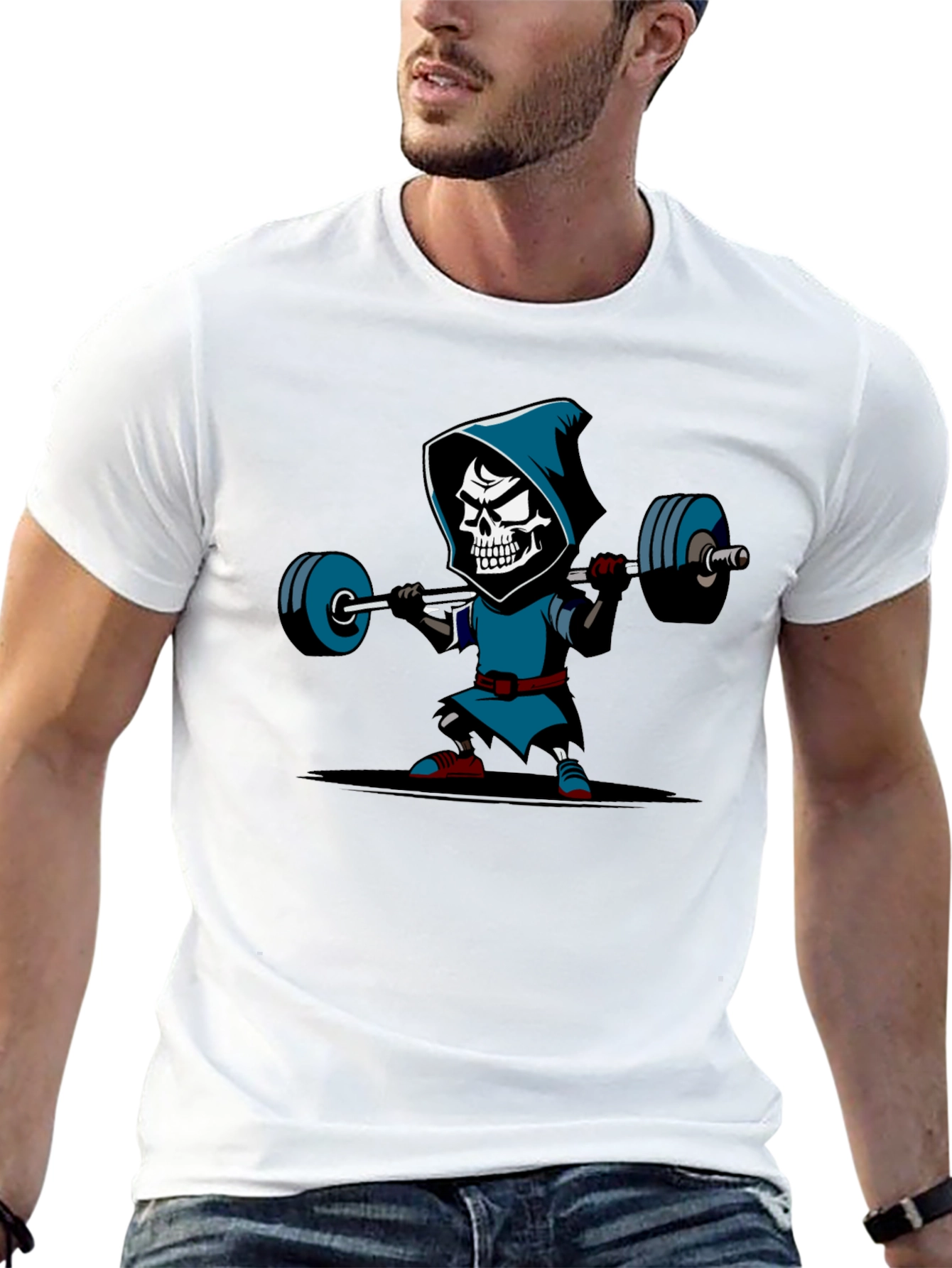 Grim Reaper Weightlifting Graphic Tee