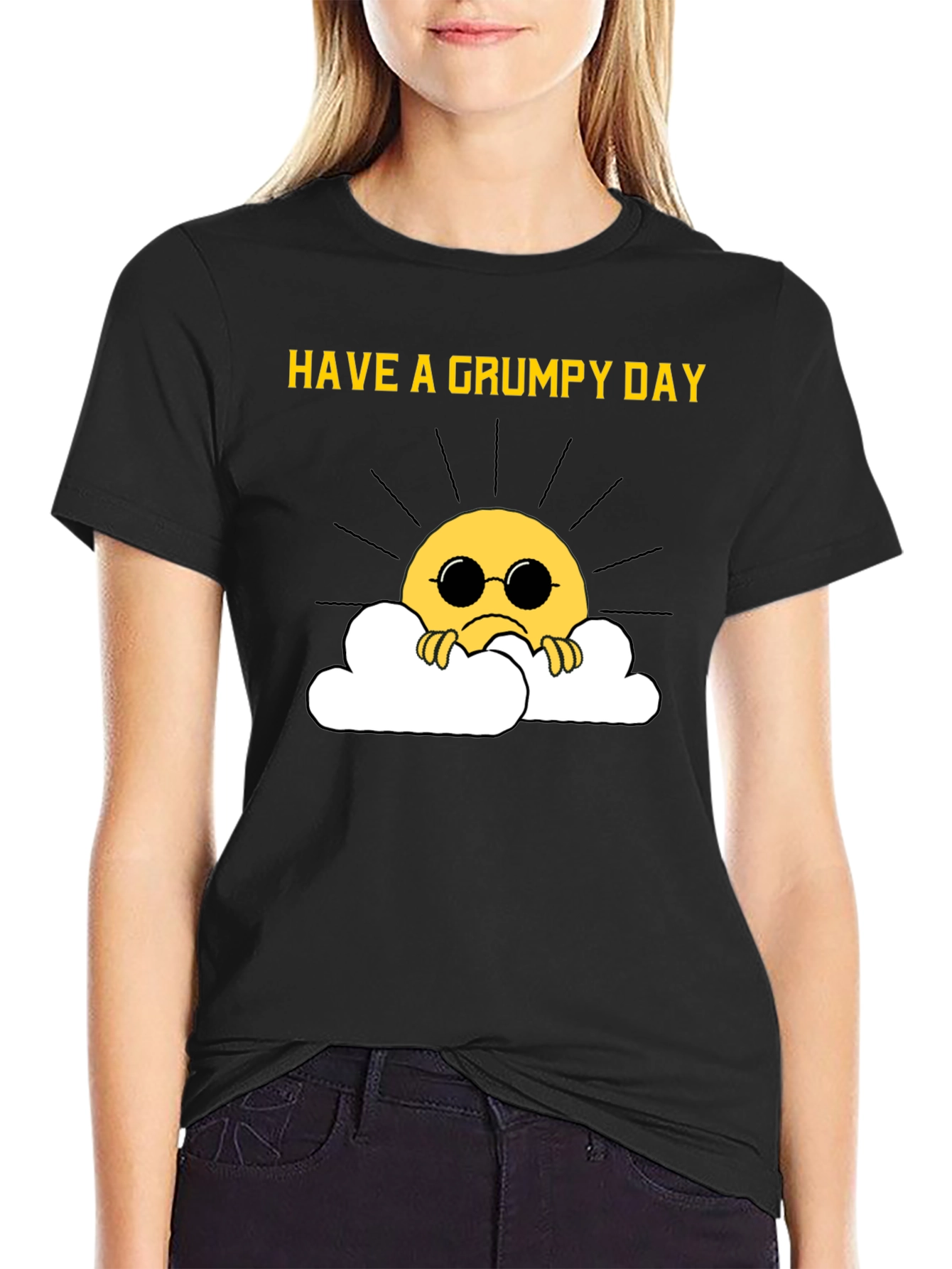 Grumpy Sun T-Shirt - Funny Graphic Tee