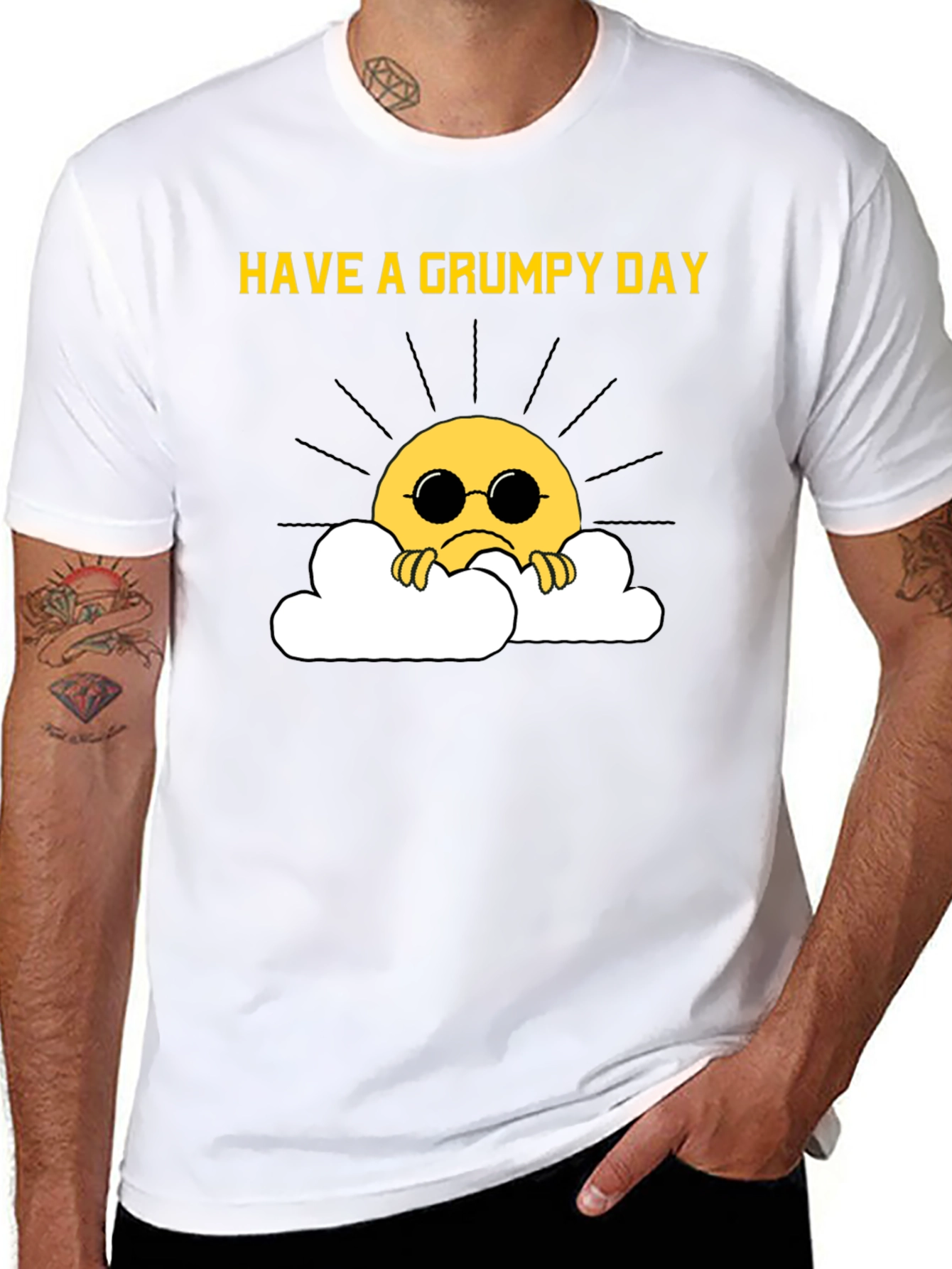 Grumpy Sun T-Shirt - Funny Graphic Tee