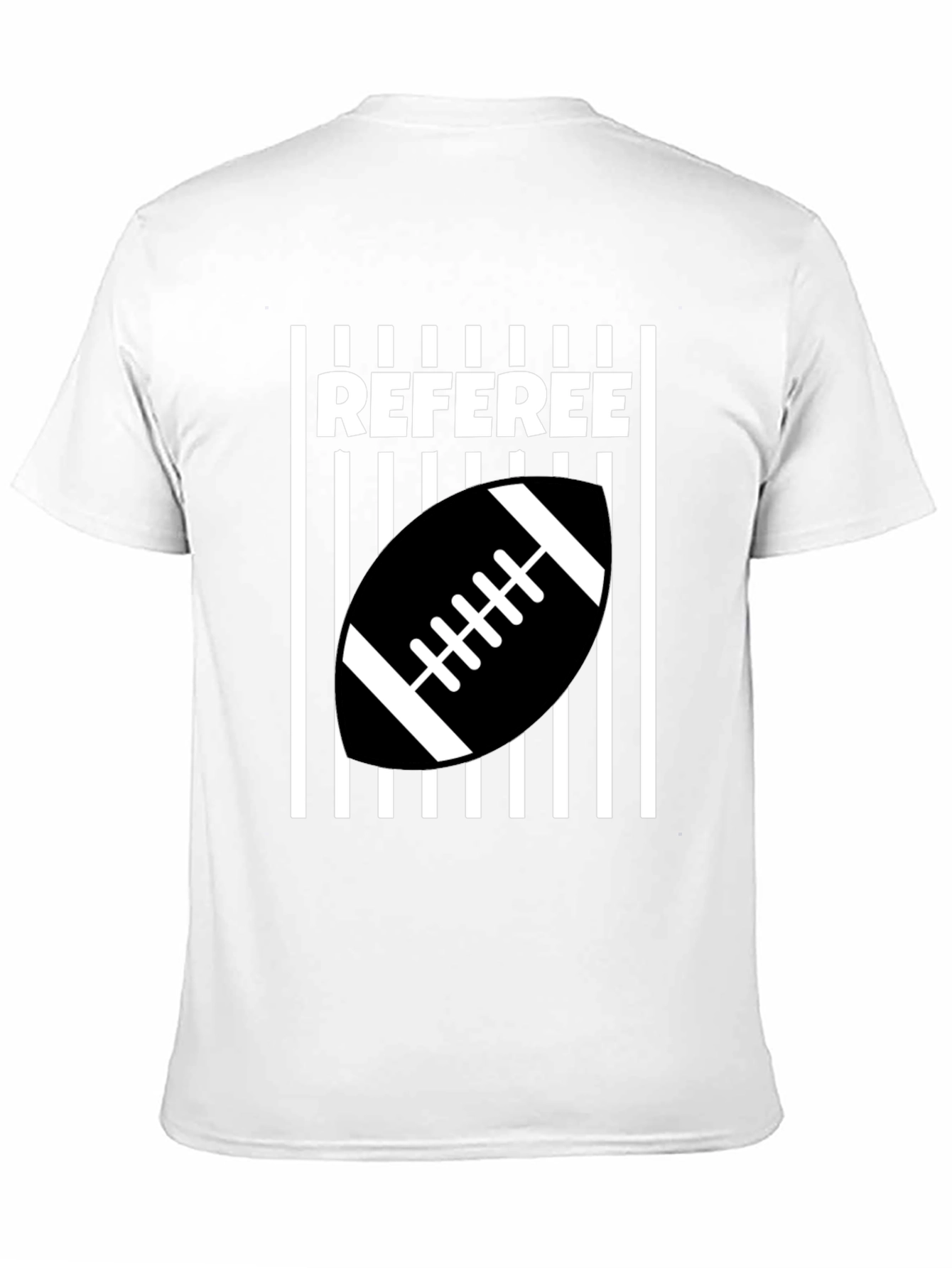 Referee Football T-Shirt - Black & White Design