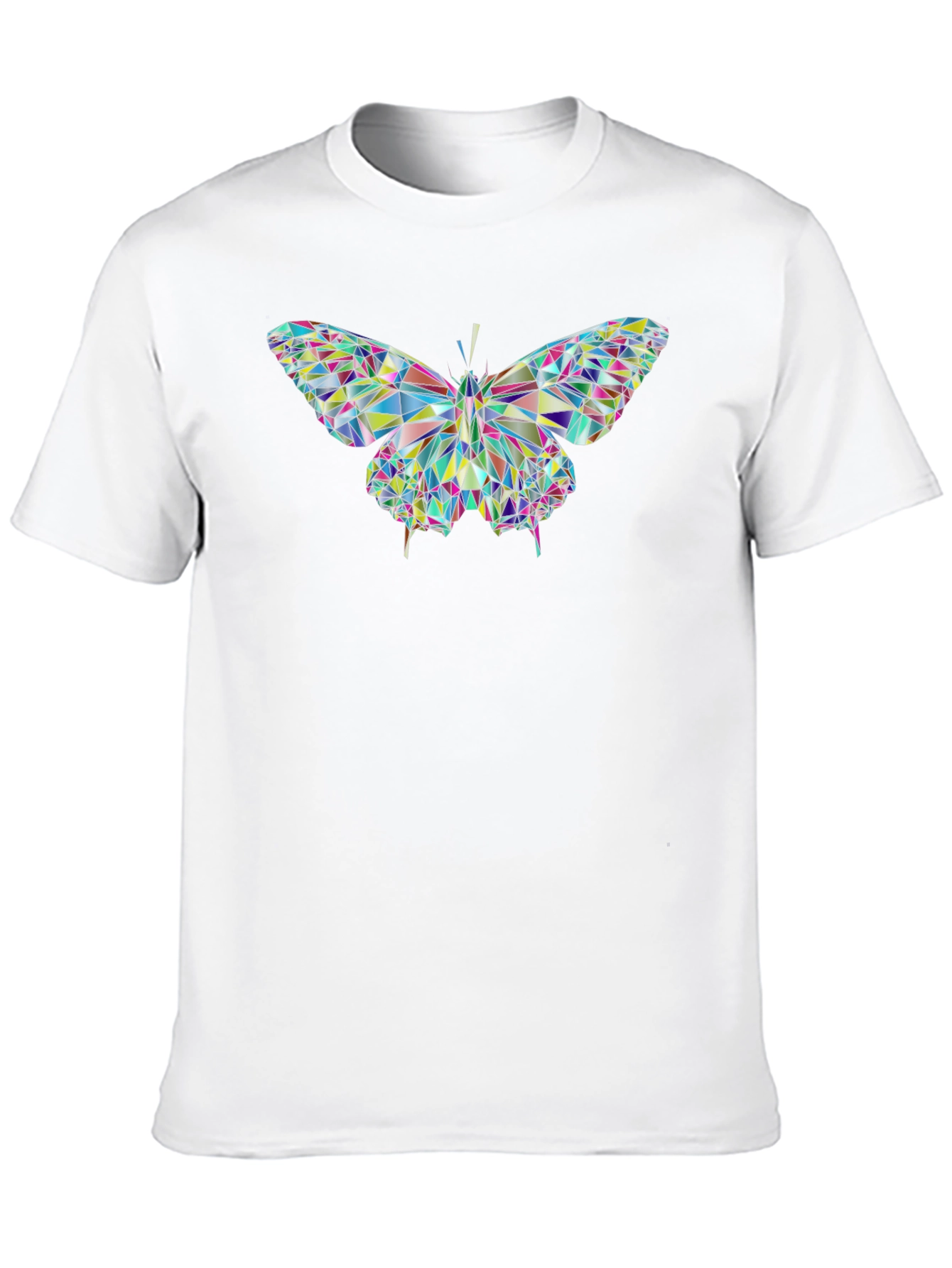 Geometric Butterfly Graphic Black T-Shirt