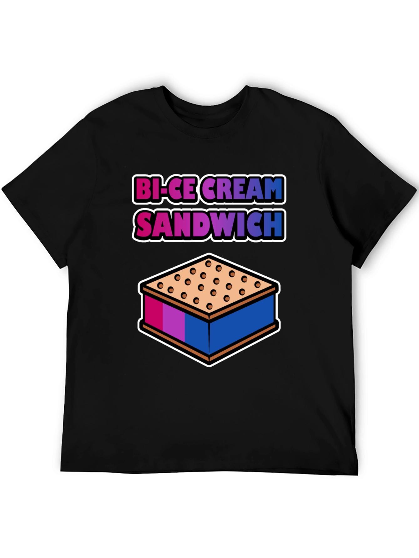 Bi-Ice Cream Sandwich Graphic T-Shirt