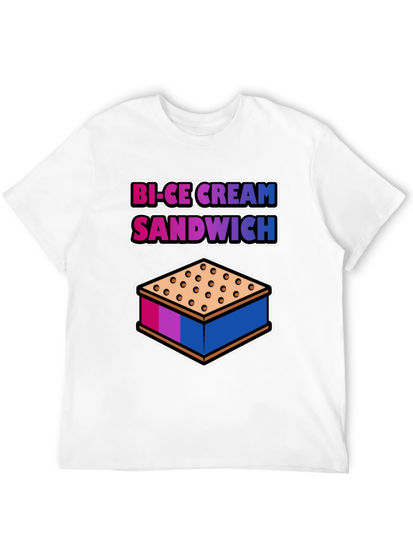 Bi-Ice Cream Sandwich Graphic T-Shirt
