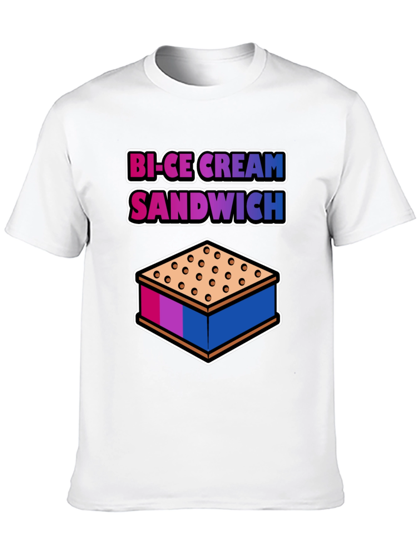 Bi-Ice Cream Sandwich Graphic T-Shirt