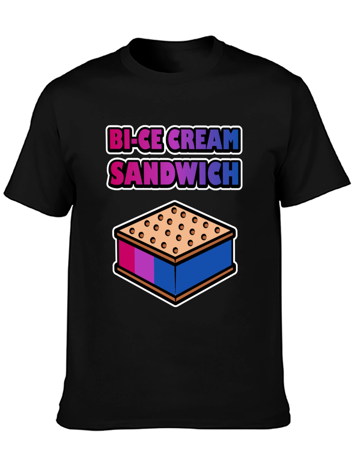 Bi-Ice Cream Sandwich Graphic T-Shirt
