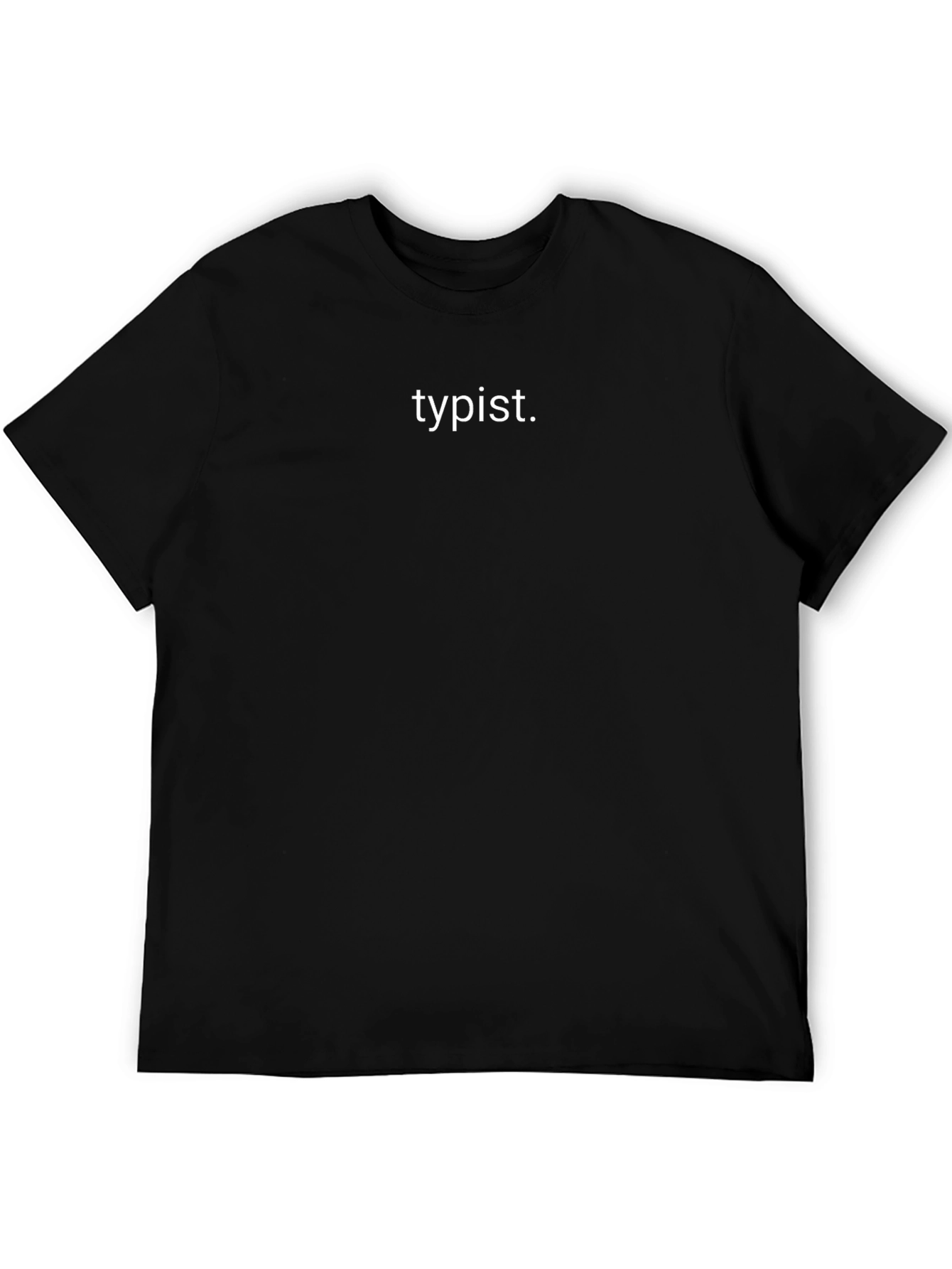 Typist T-Shirt - Black Crew Neck Tee