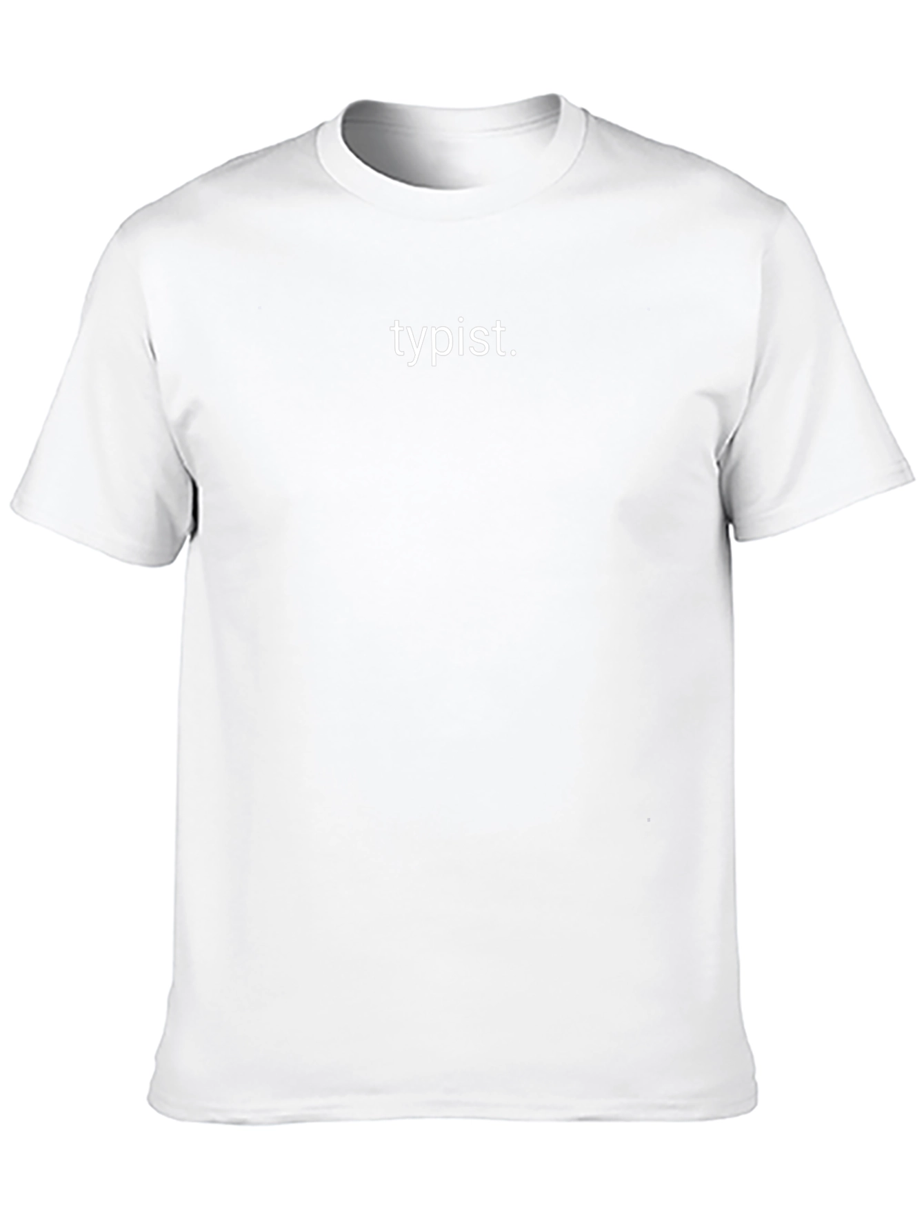 Typist T-Shirt - Black Crew Neck Tee