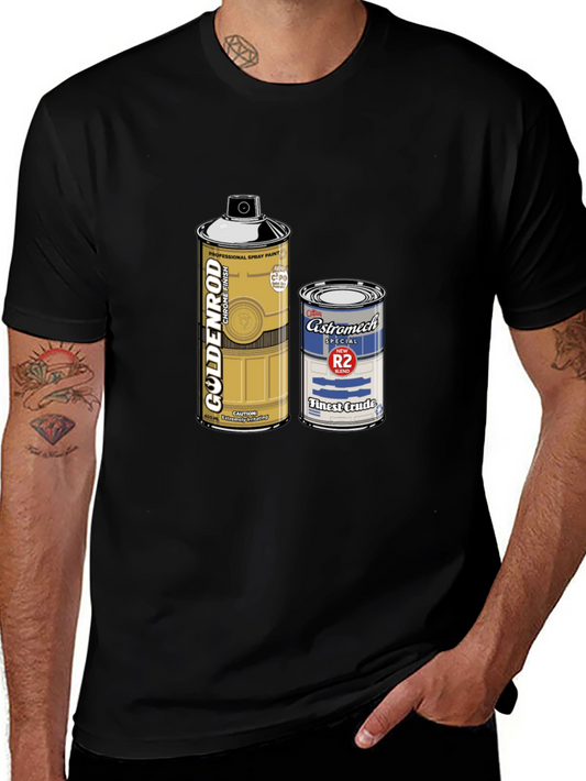 Retro Paint Can Graphic Tee - Cool Vintage Style