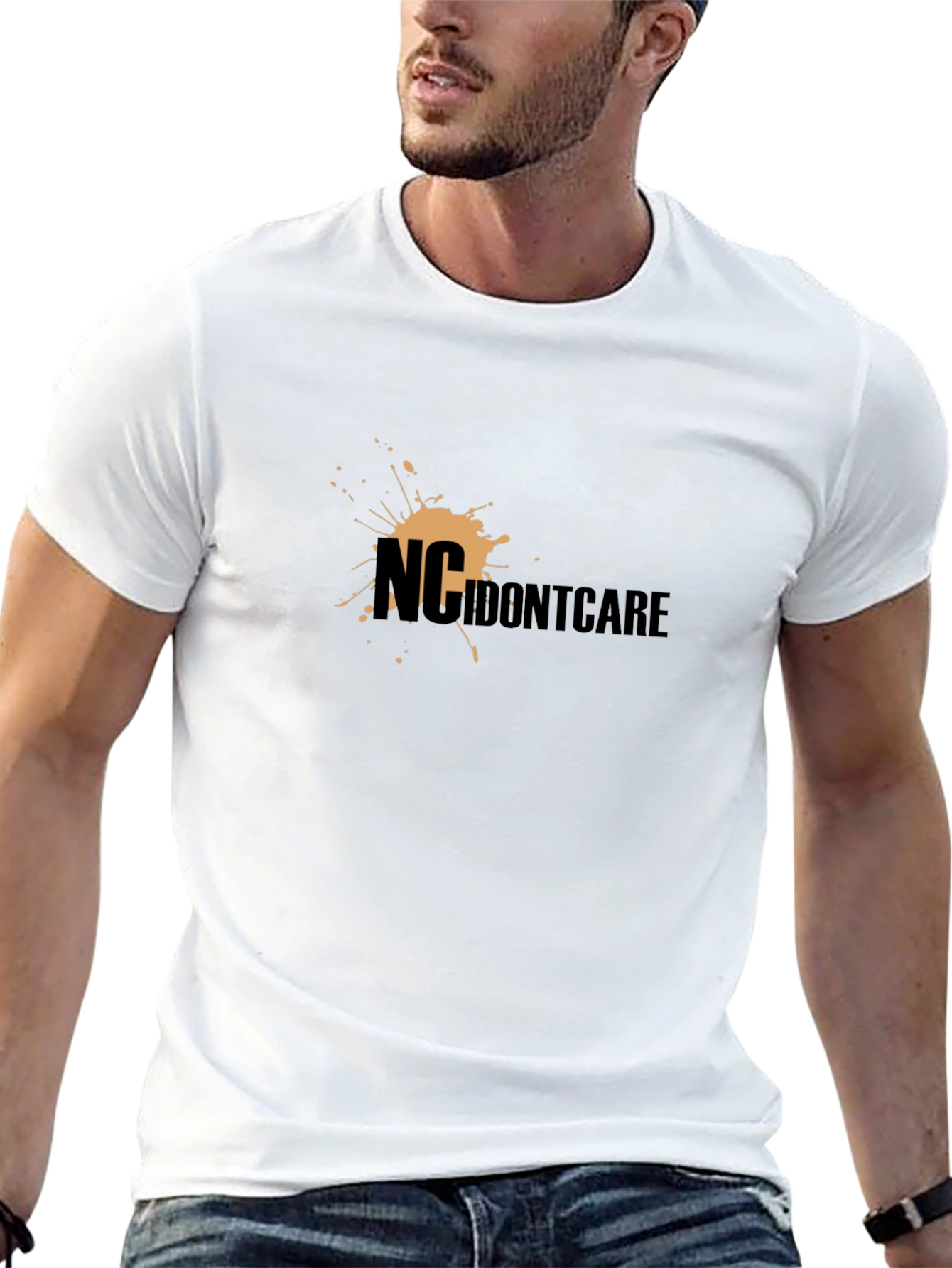 NC IDONTCARE Graphic T-Shirt - Bold Statement Tee