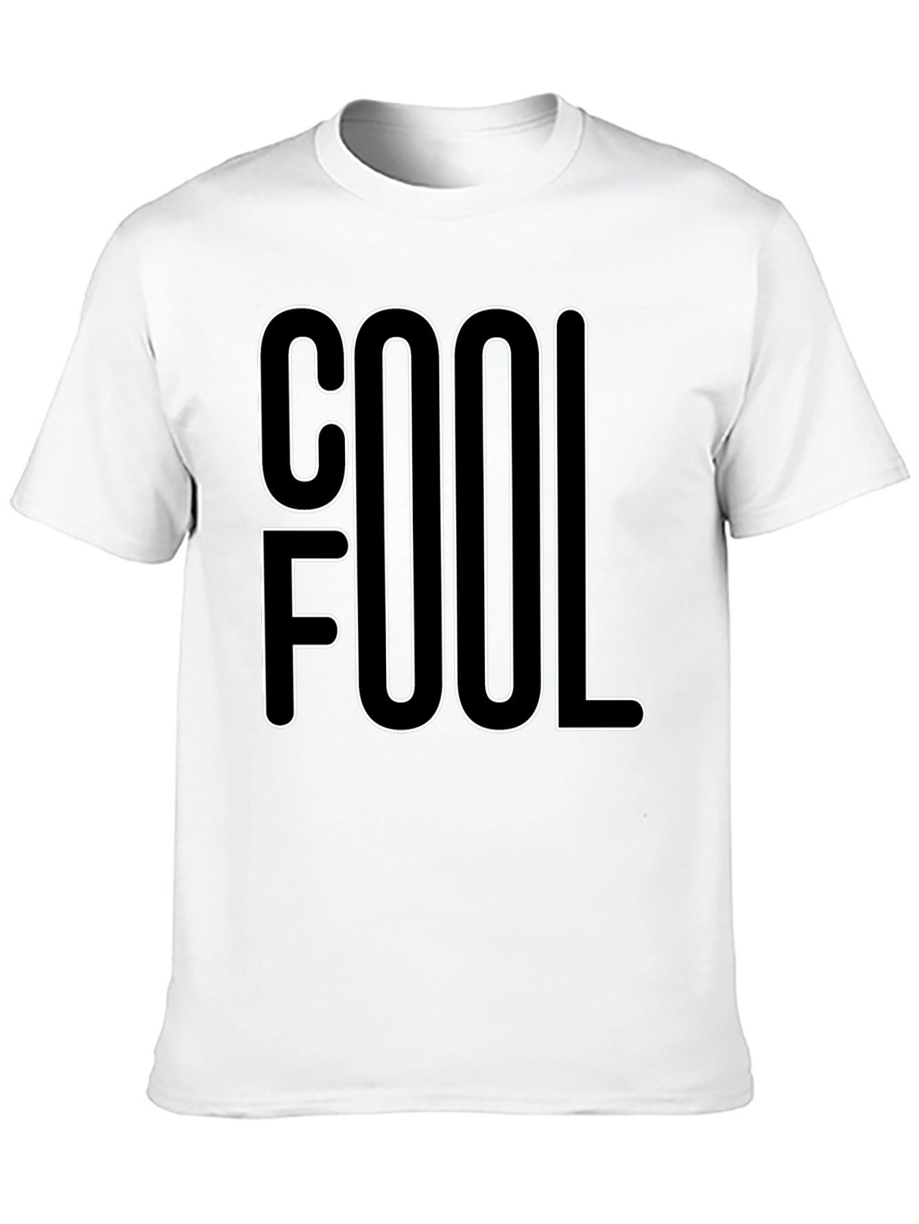 Cool Fool Graphic Tee - Black Cotton Blend T-Shirt