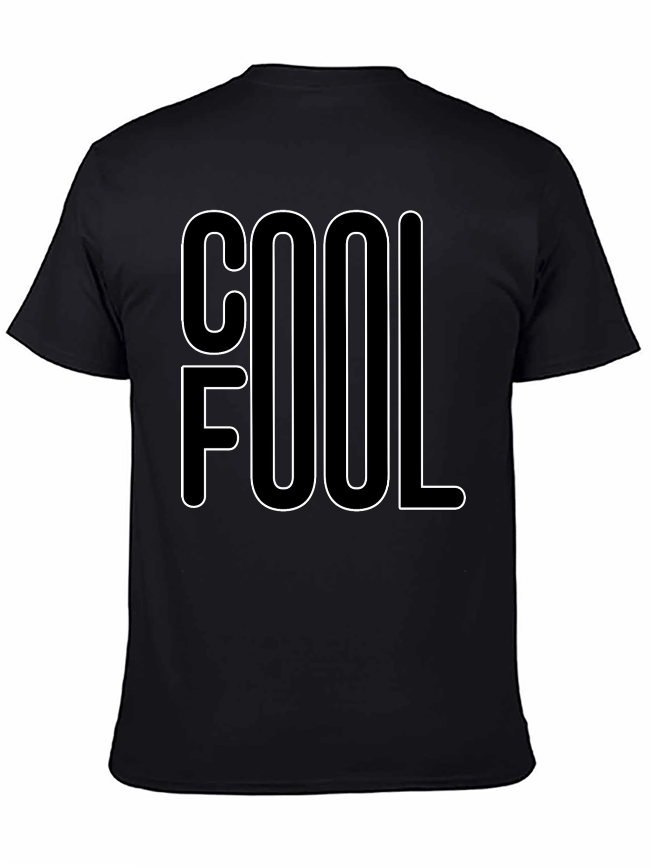Cool Fool Graphic Tee - Black Cotton Blend T-Shirt