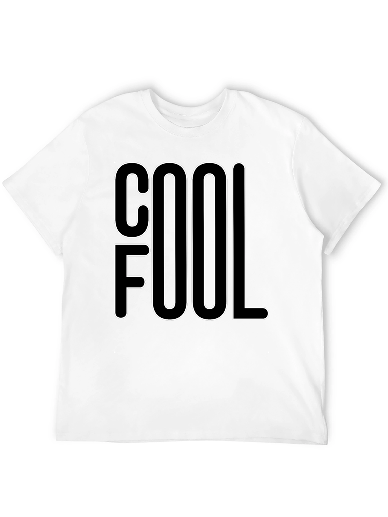 Cool Fool Graphic Tee - Black Cotton Blend T-Shirt