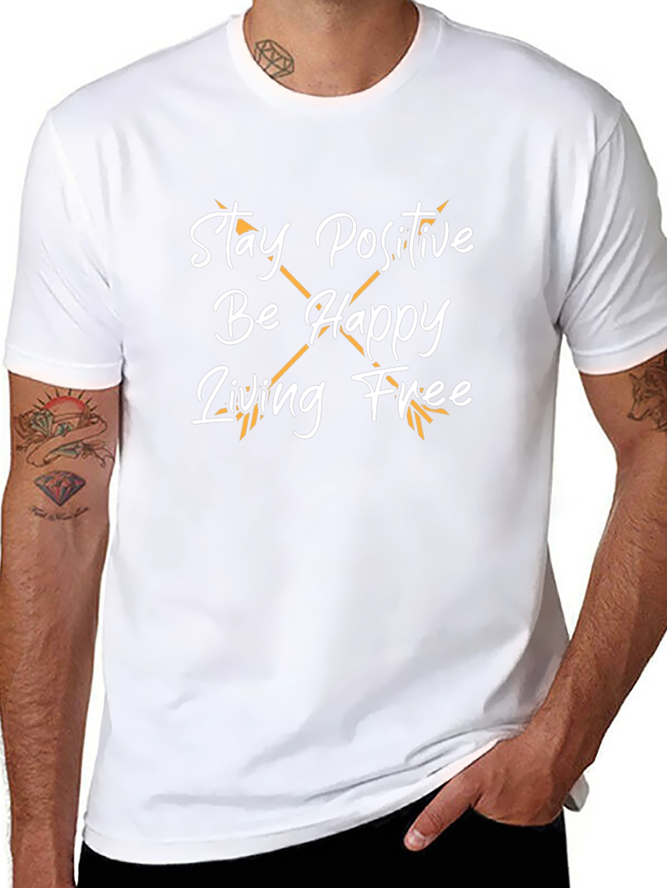 Stay Positive Graphic Tee - Unisex Black T-Shirt