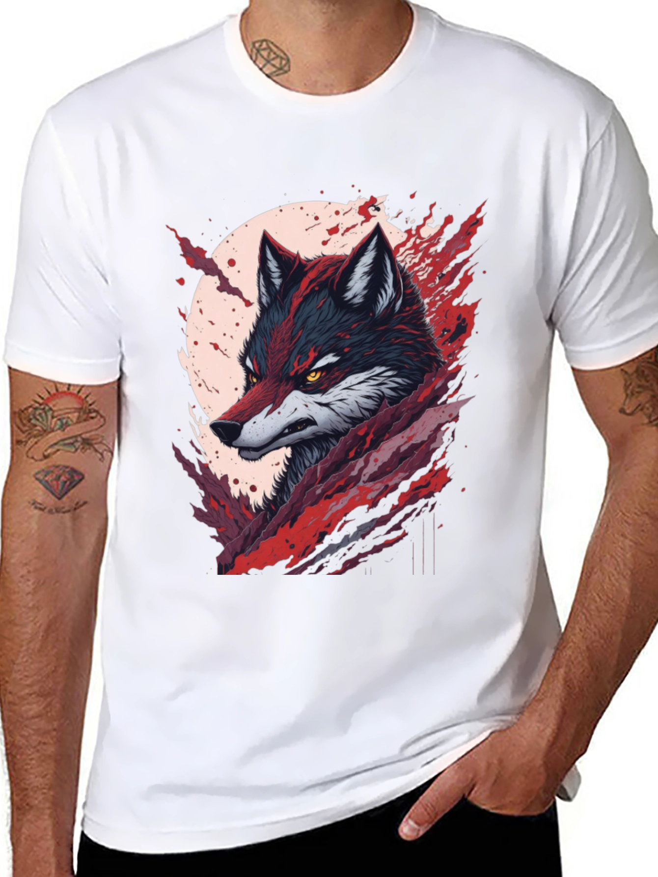 Wolf Graphic Tee - Bold Animal Design