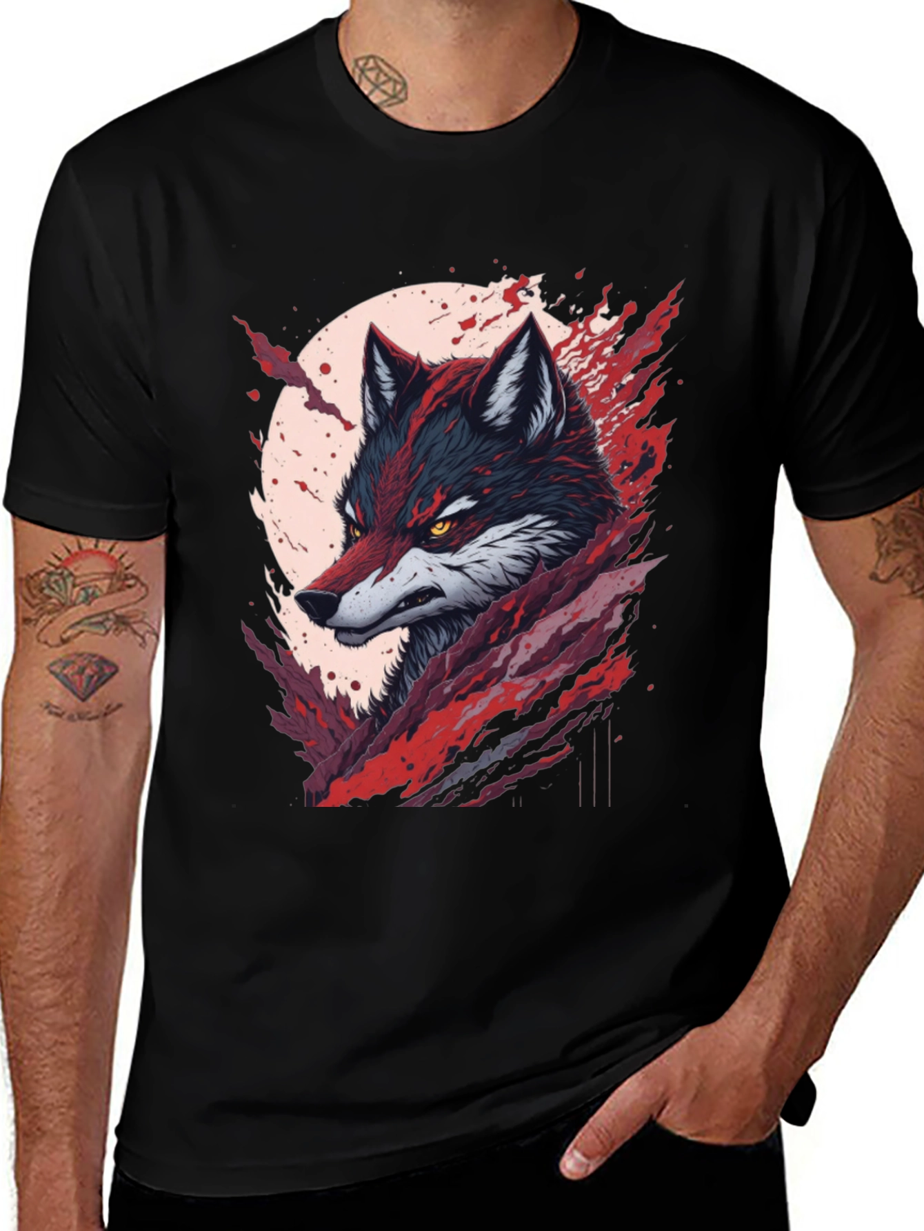 Wolf Graphic Tee - Bold Animal Design
