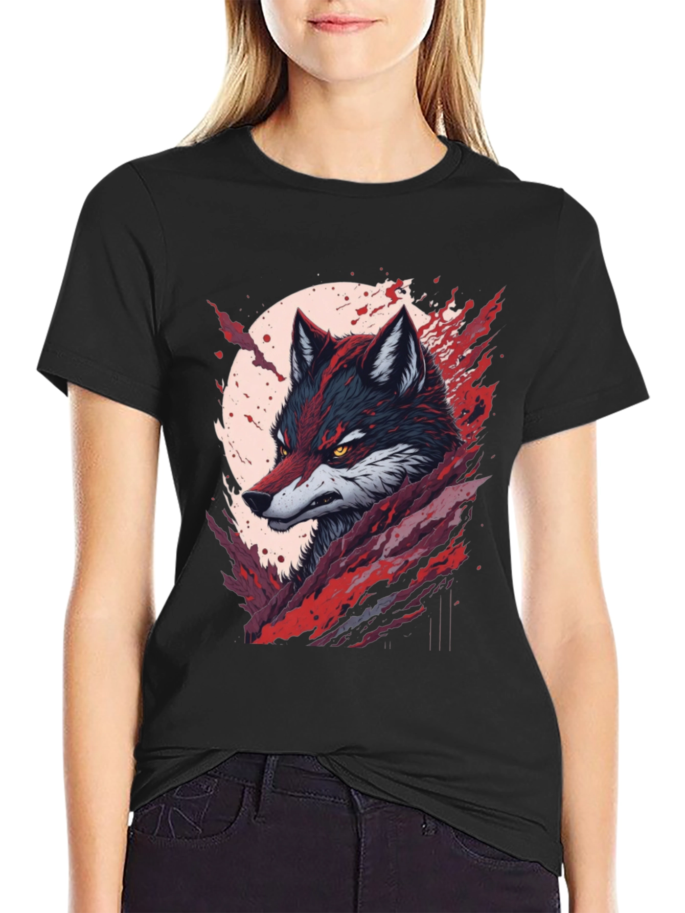 Wolf Graphic Tee - Bold Animal Design