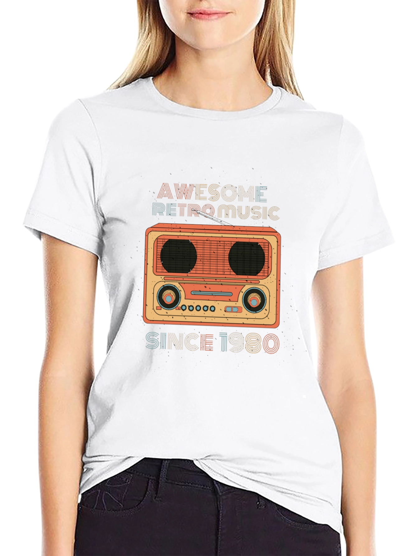 Retro Music T-Shirt - Awesome Since 1980!