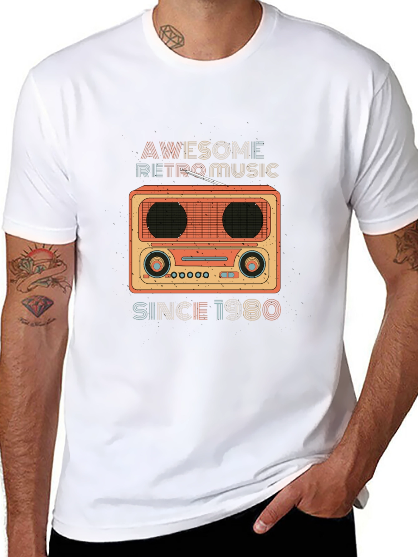 Retro Music T-Shirt - Awesome Since 1980!