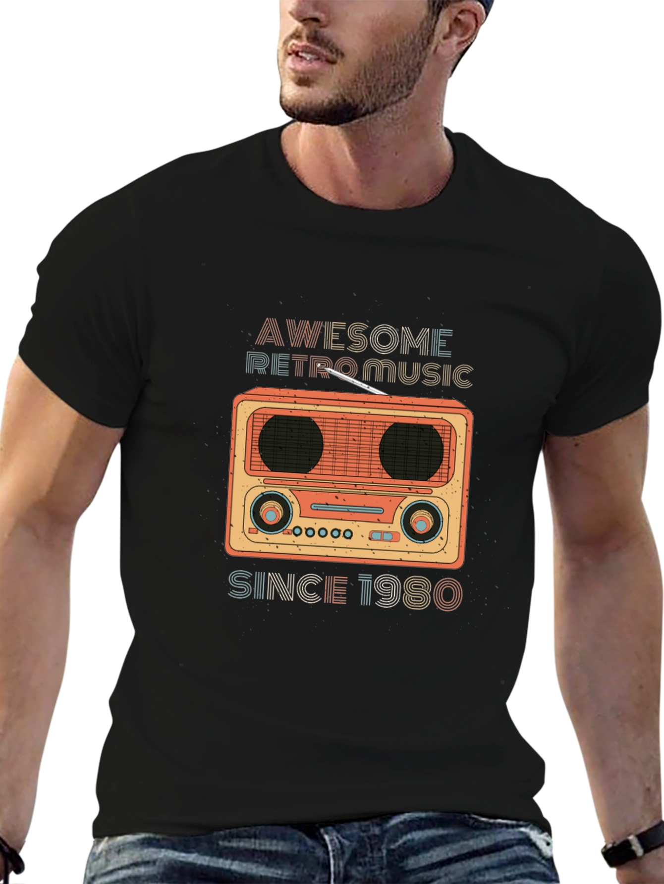 Retro Music T-Shirt - Awesome Since 1980!