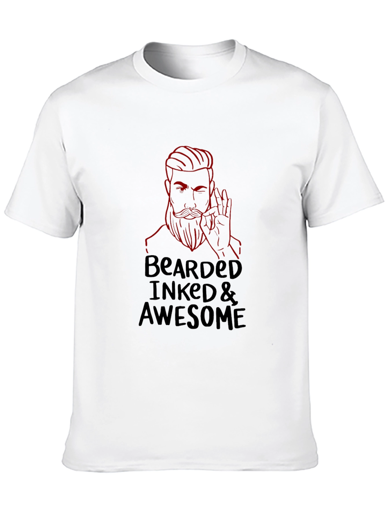 Bearded Inked & Awesome Graphic Tee