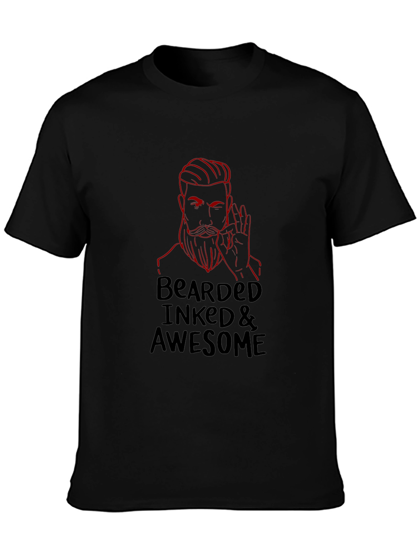 Bearded Inked & Awesome Graphic Tee