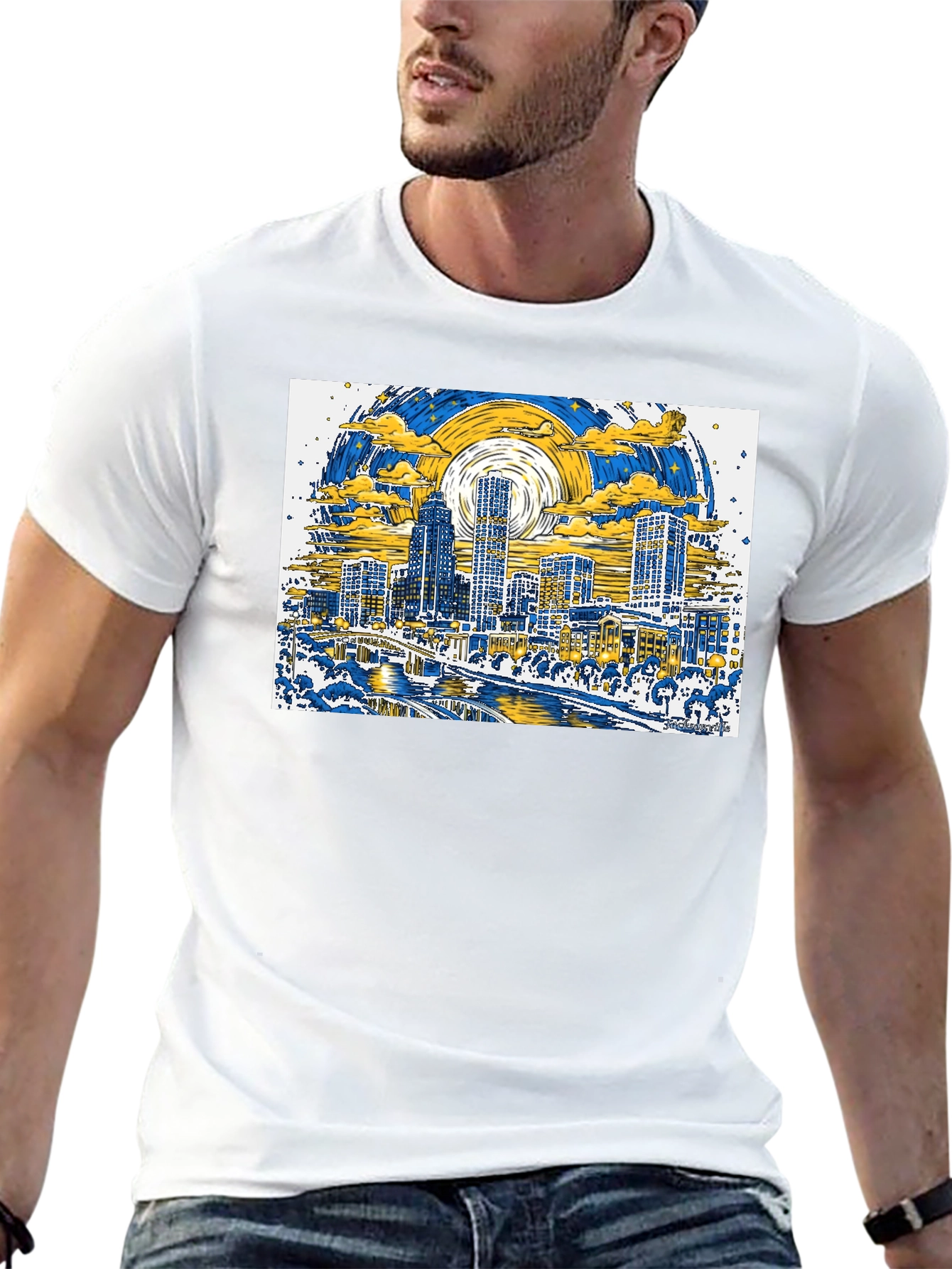 Urban Skyline Graphic Tee - Cool City Vibe