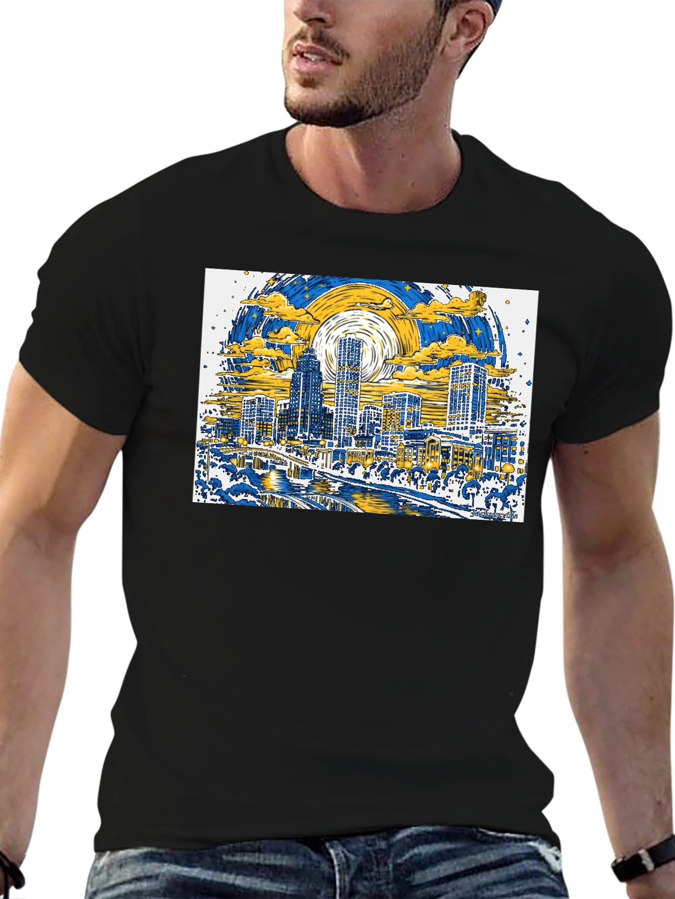 Urban Skyline Graphic Tee - Cool City Vibe