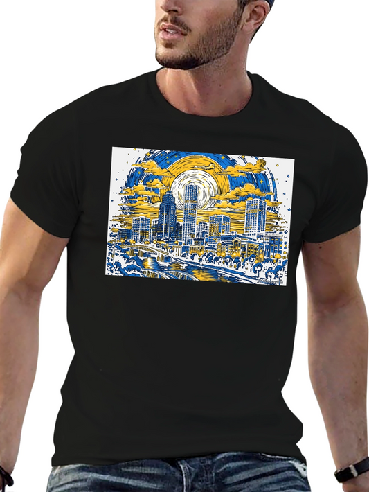 Urban Skyline Graphic Tee - Cool City Vibe