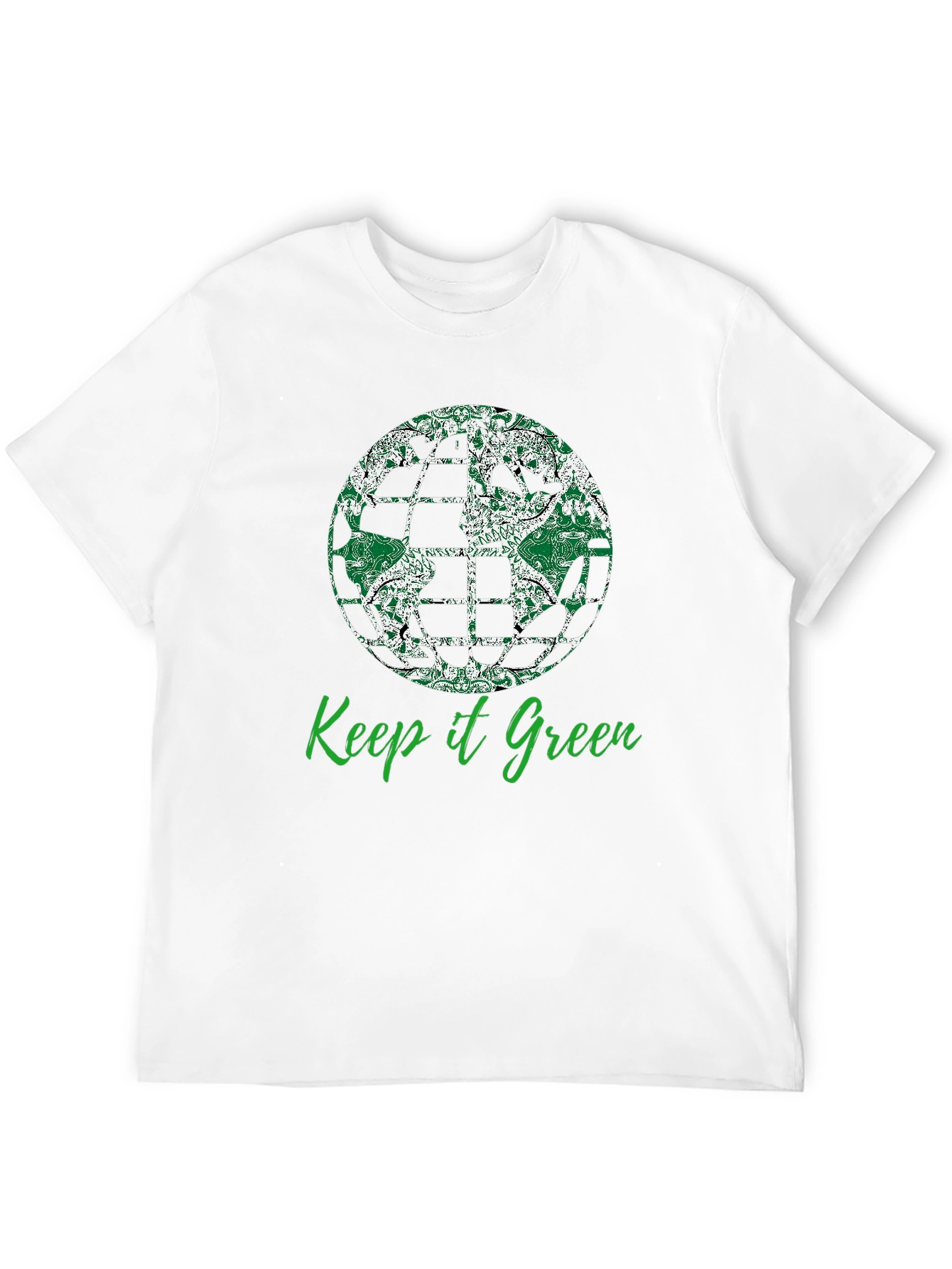 Keep it Green T-Shirt - Earth Globe Design