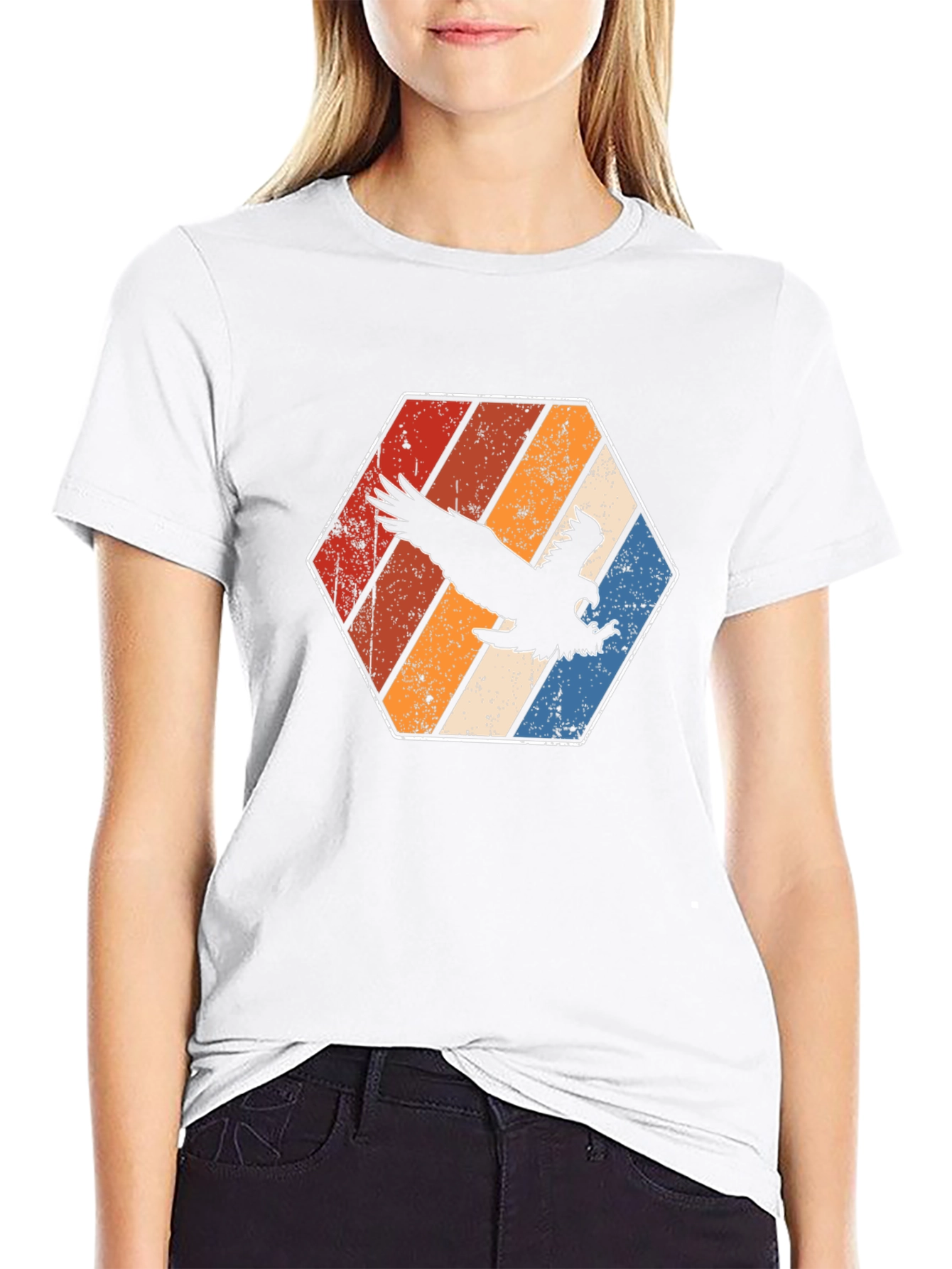 Retro Eagle Hexagon T-Shirt