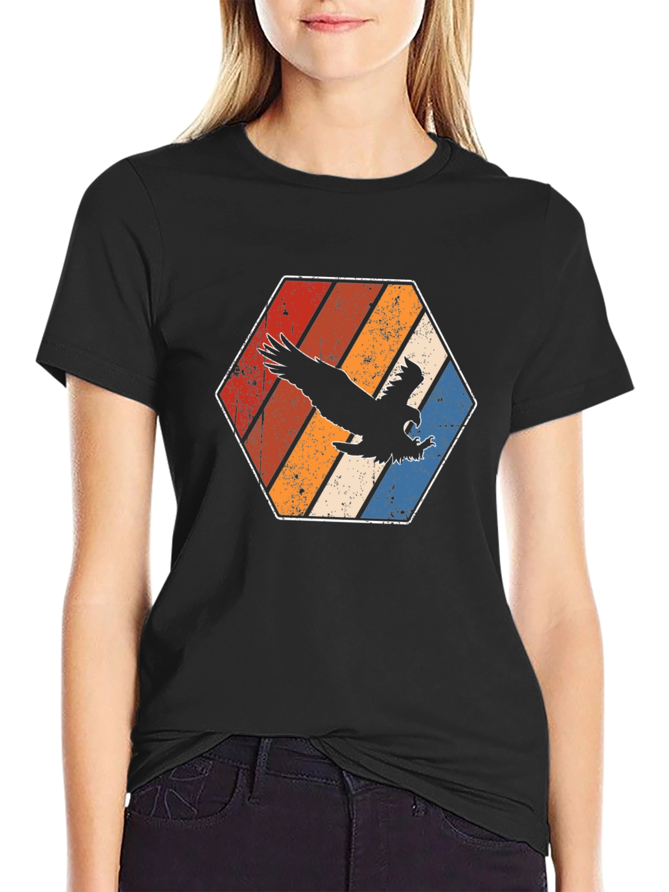 Retro Eagle Hexagon T-Shirt