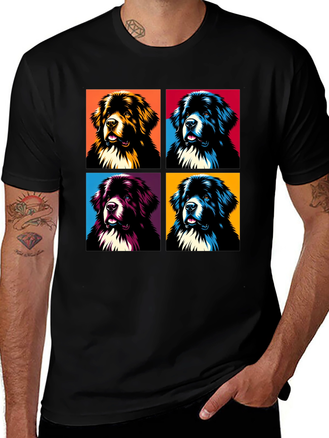 Pop Art Dog Breed Graphic T-Shirt