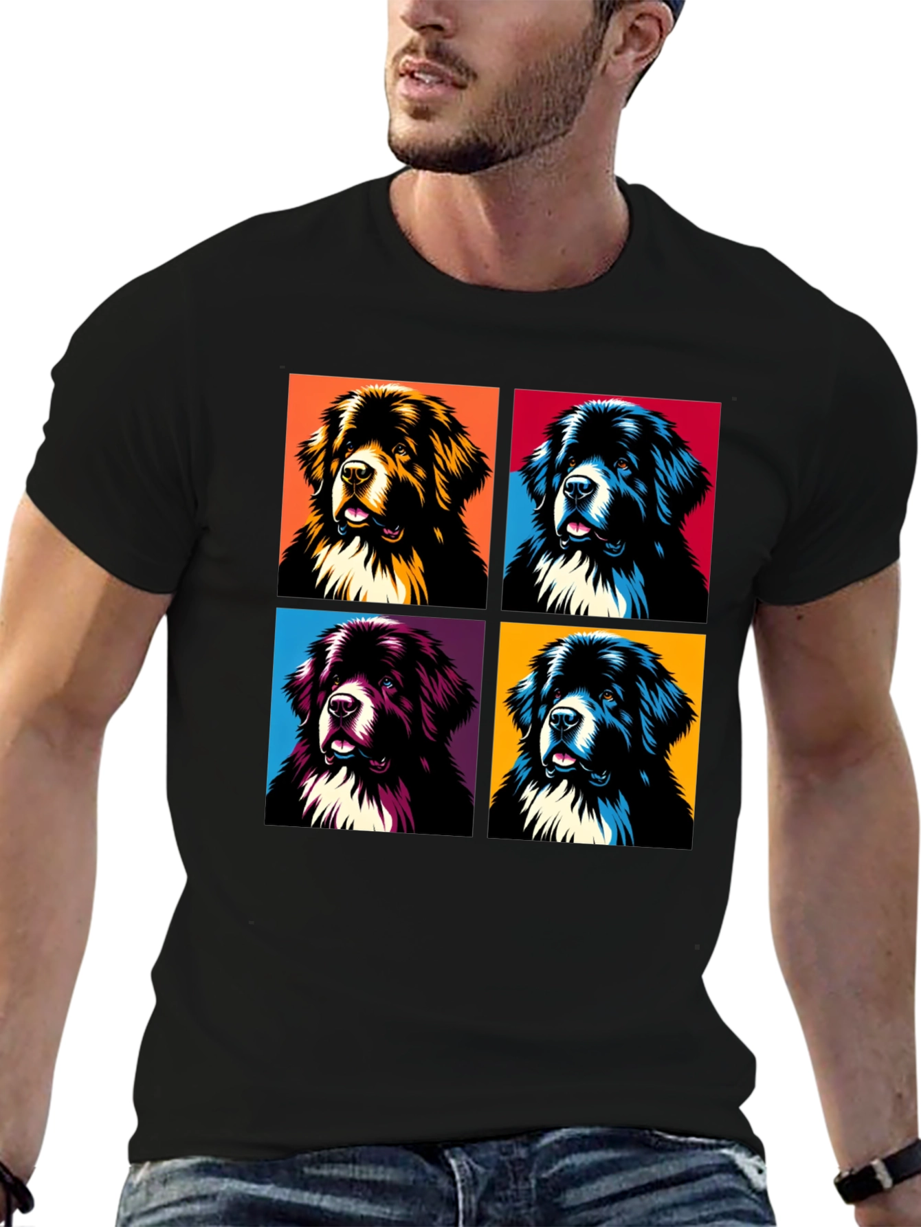 Pop Art Dog Breed Graphic T-Shirt