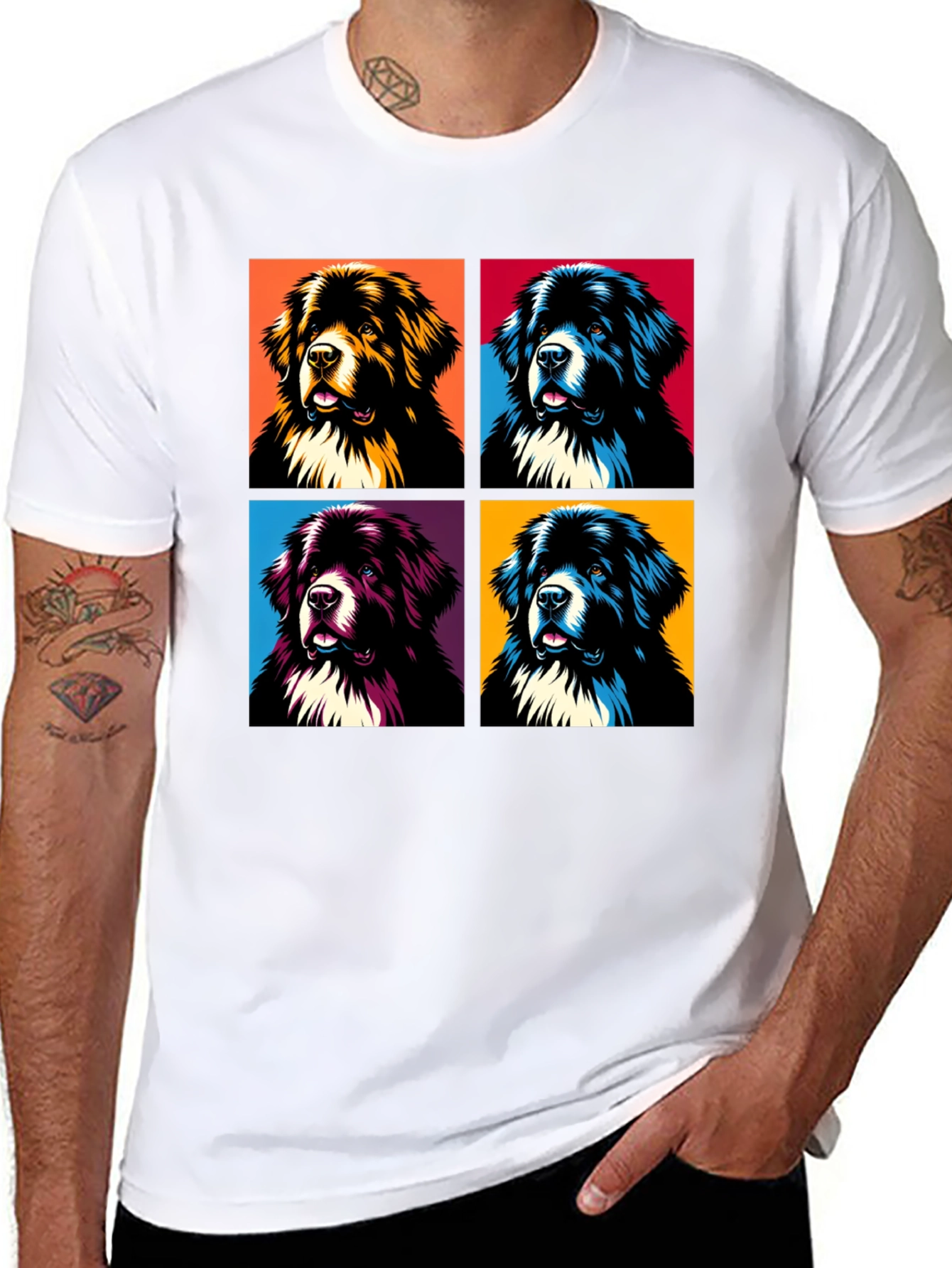 Pop Art Dog Breed Graphic T-Shirt