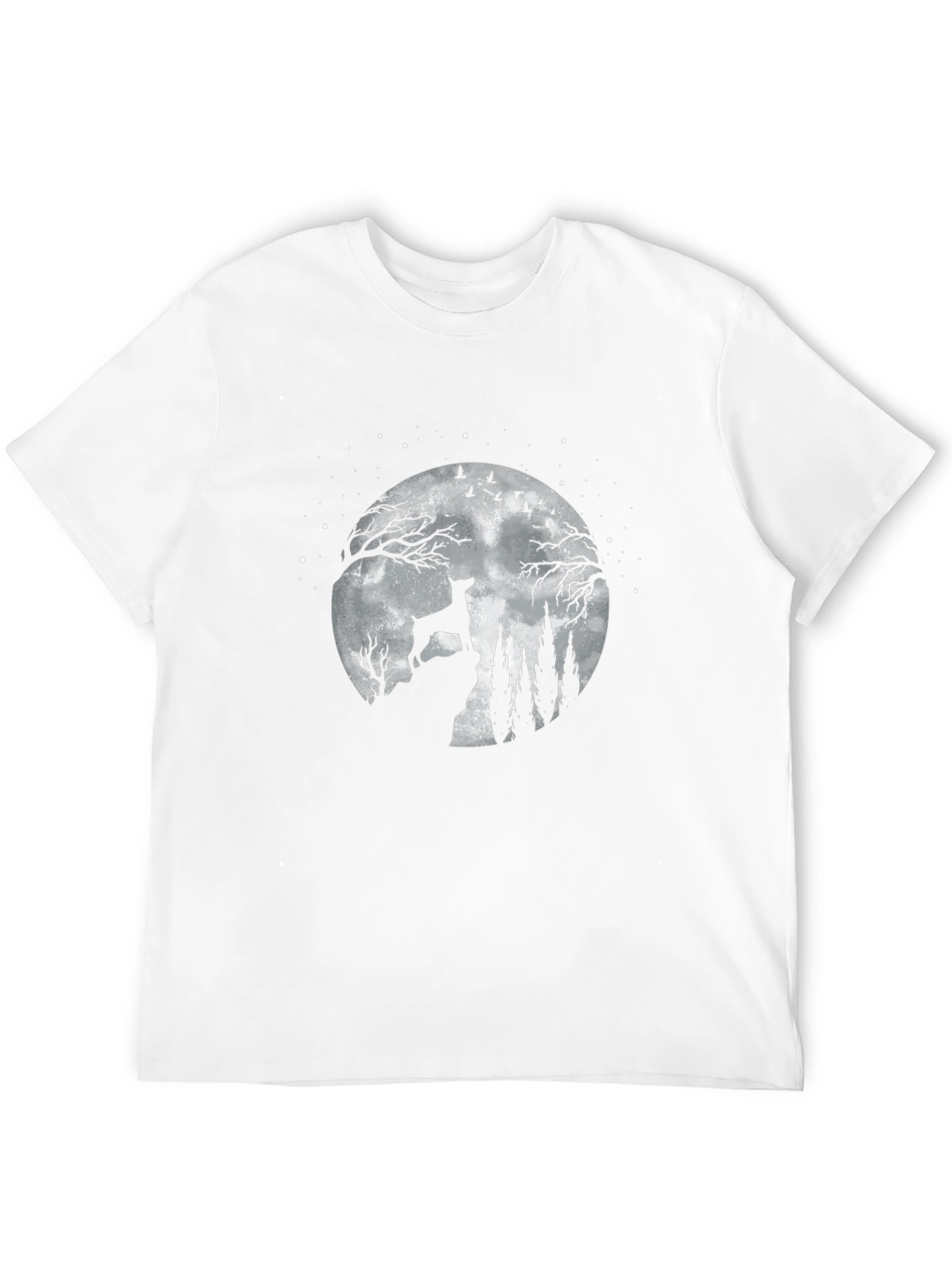 Dog Moon Graphic Tee - Black Cotton Blend