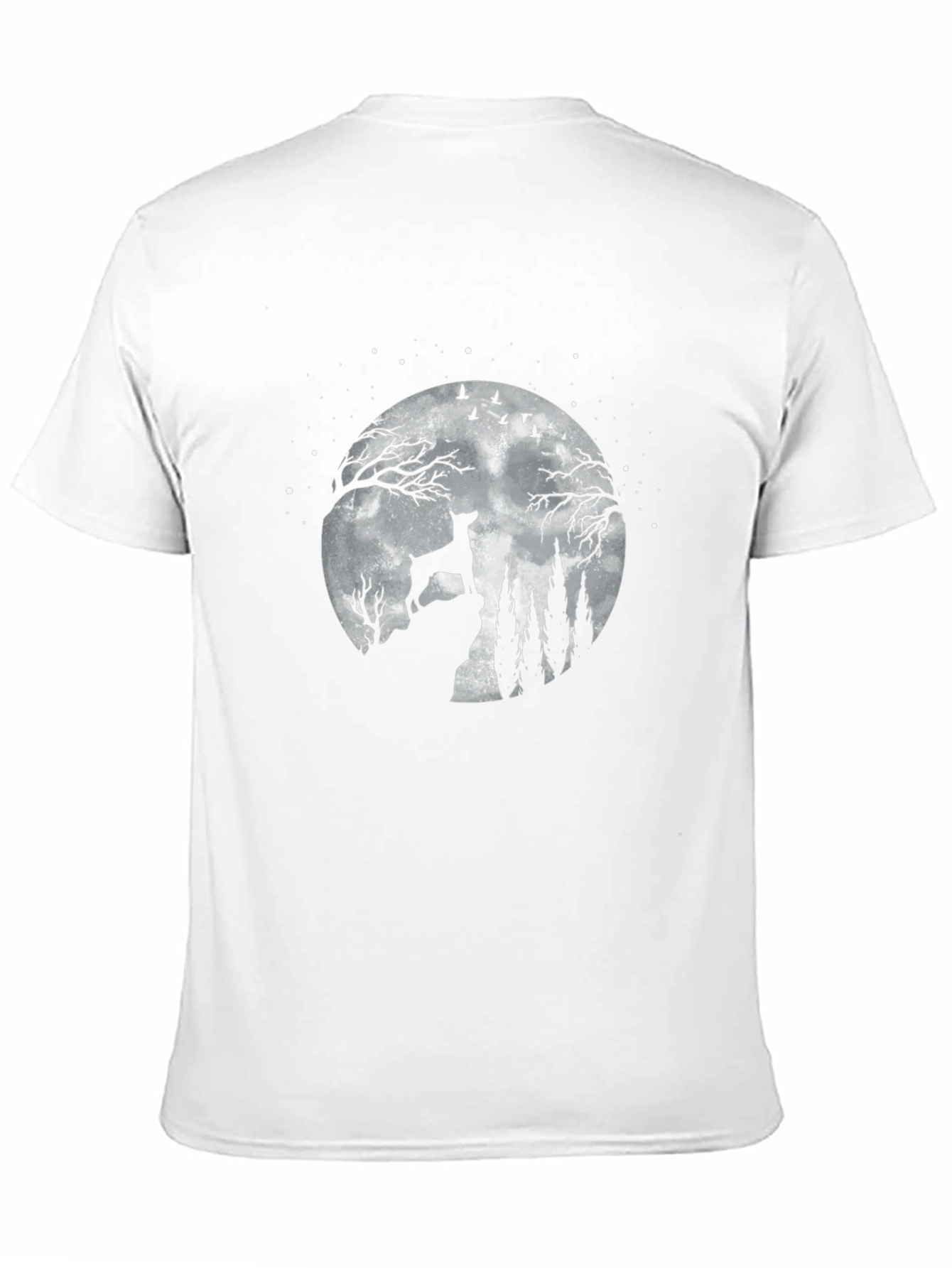 Dog Moon Graphic Tee - Black Cotton Blend