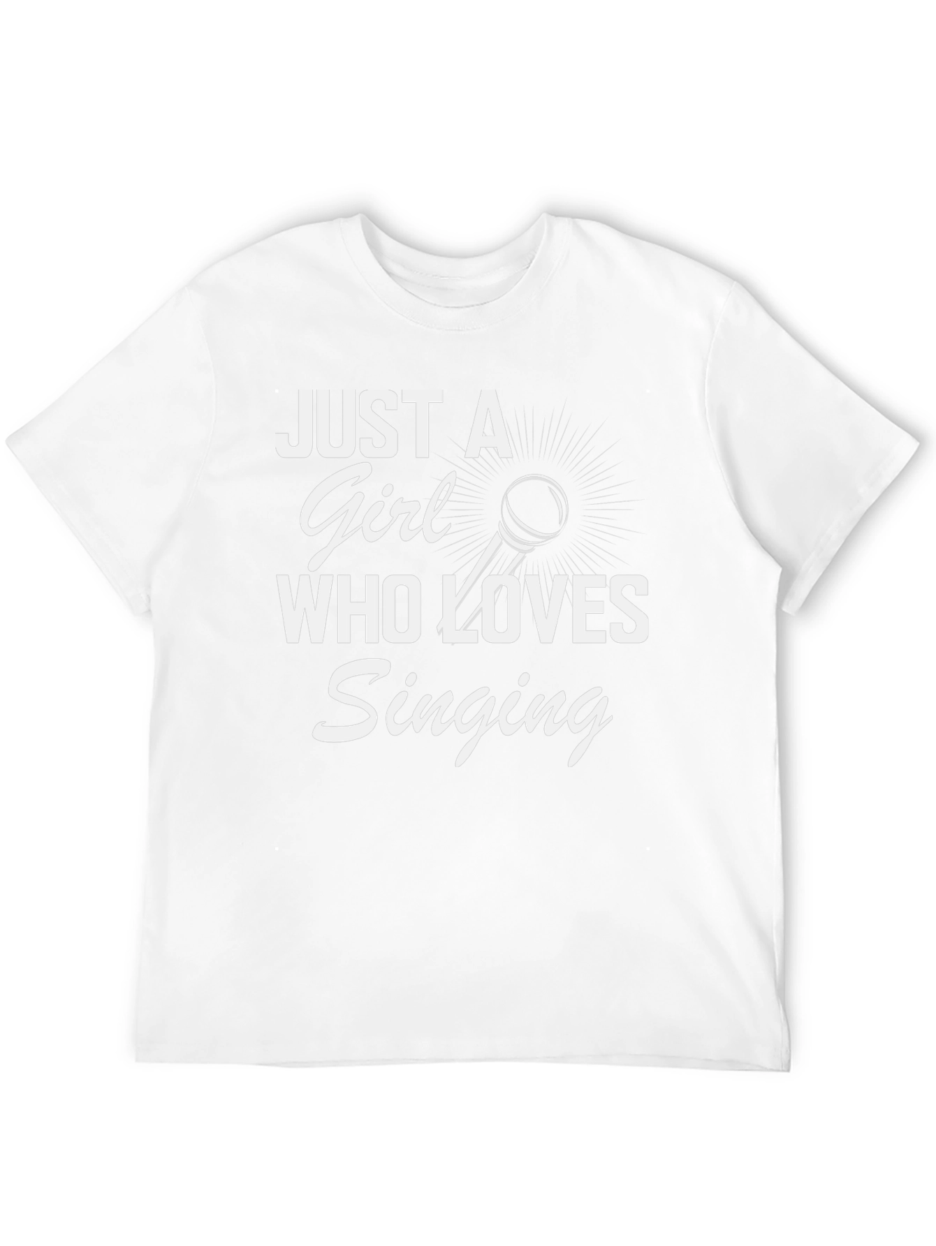 Just a Girl Who Loves Singing Black T-Shirt