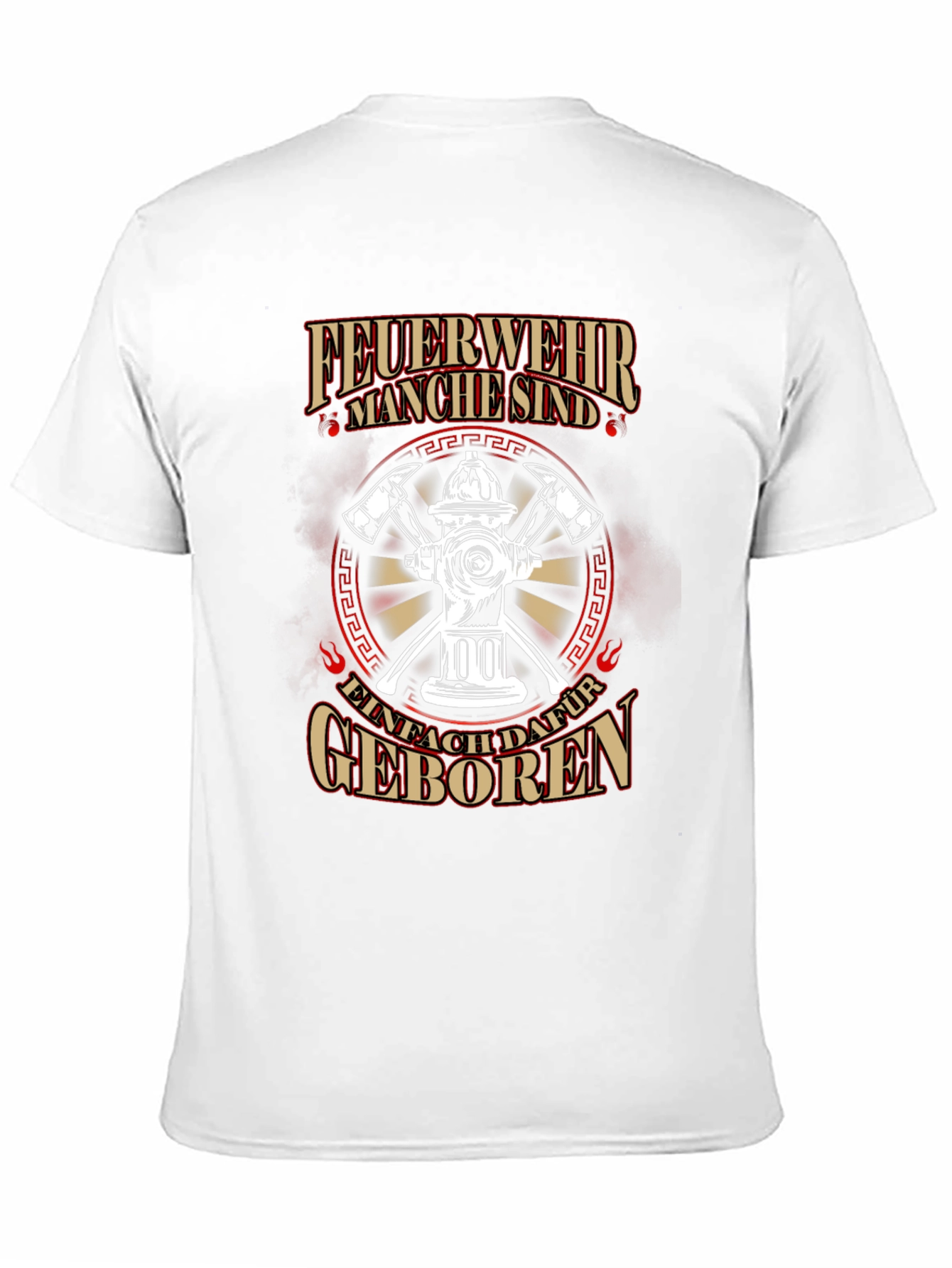 Firefighter Born For It Black T-Shirt