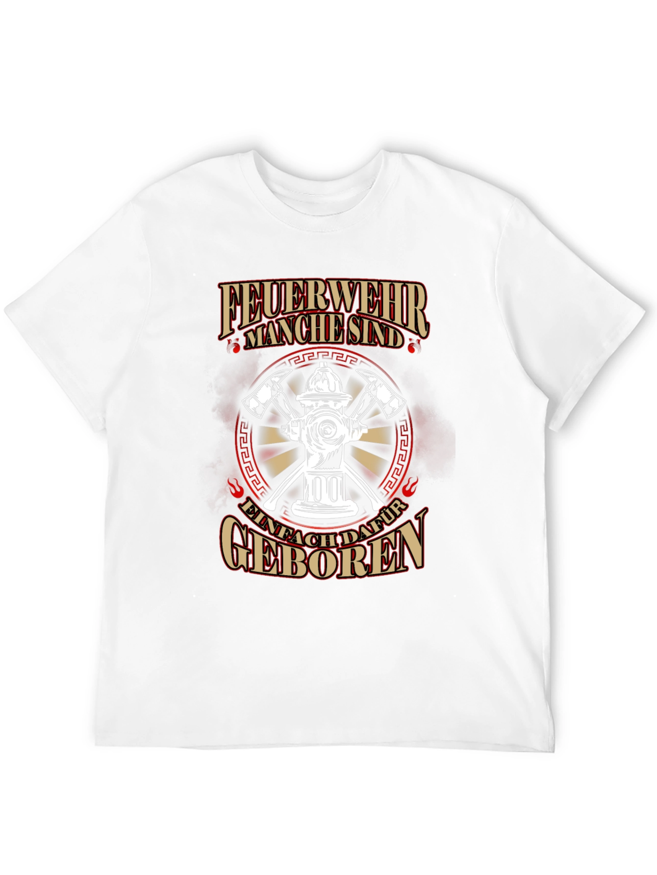 Firefighter Born For It Black T-Shirt
