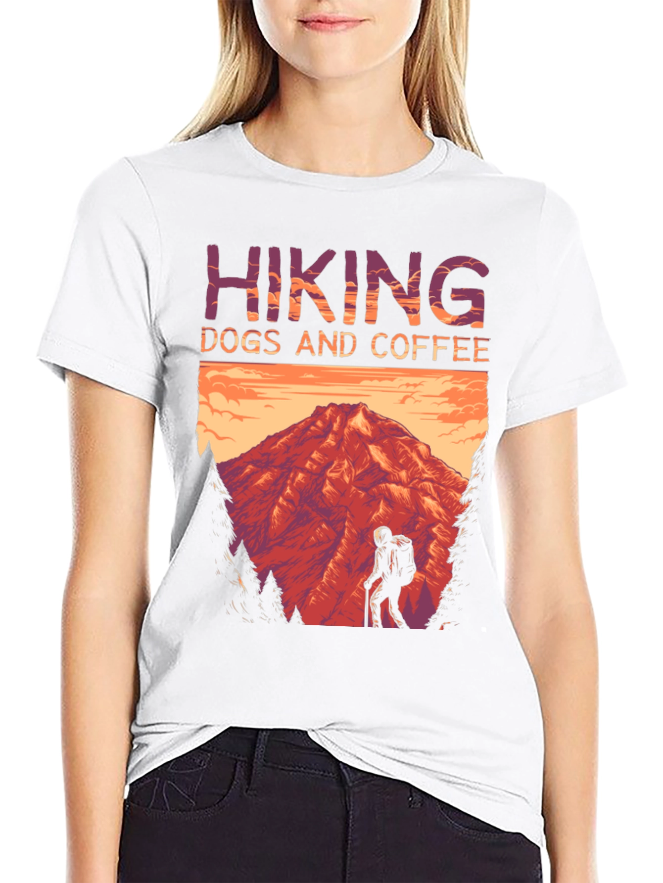 Hiking Dogs and Coffee T-Shirt - Mountain Adventure
