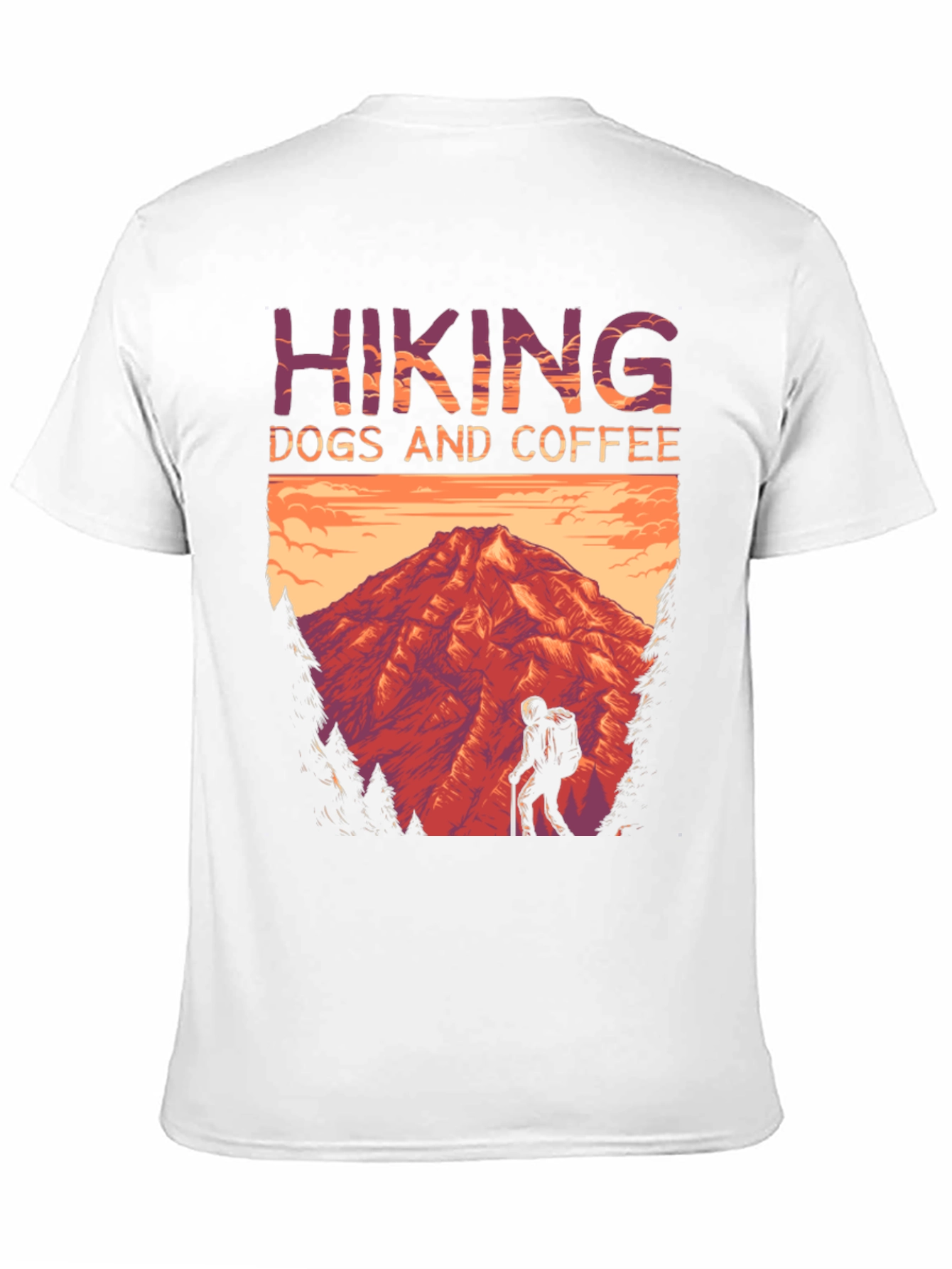 Hiking Dogs and Coffee T-Shirt - Mountain Adventure