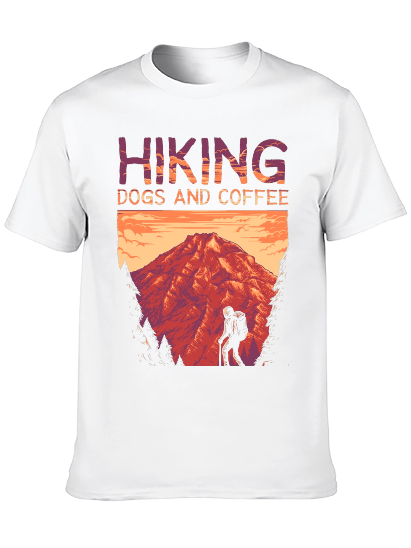 Hiking Dogs and Coffee T-Shirt - Mountain Adventure