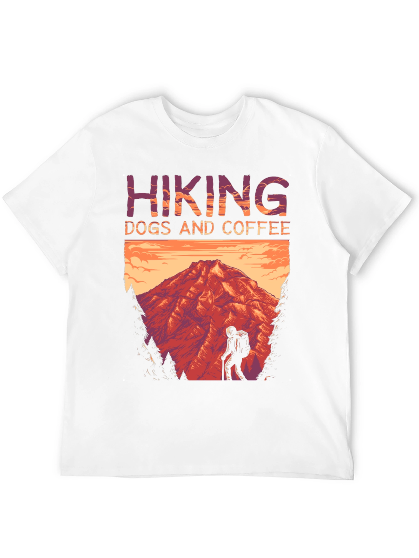 Hiking Dogs and Coffee T-Shirt - Mountain Adventure