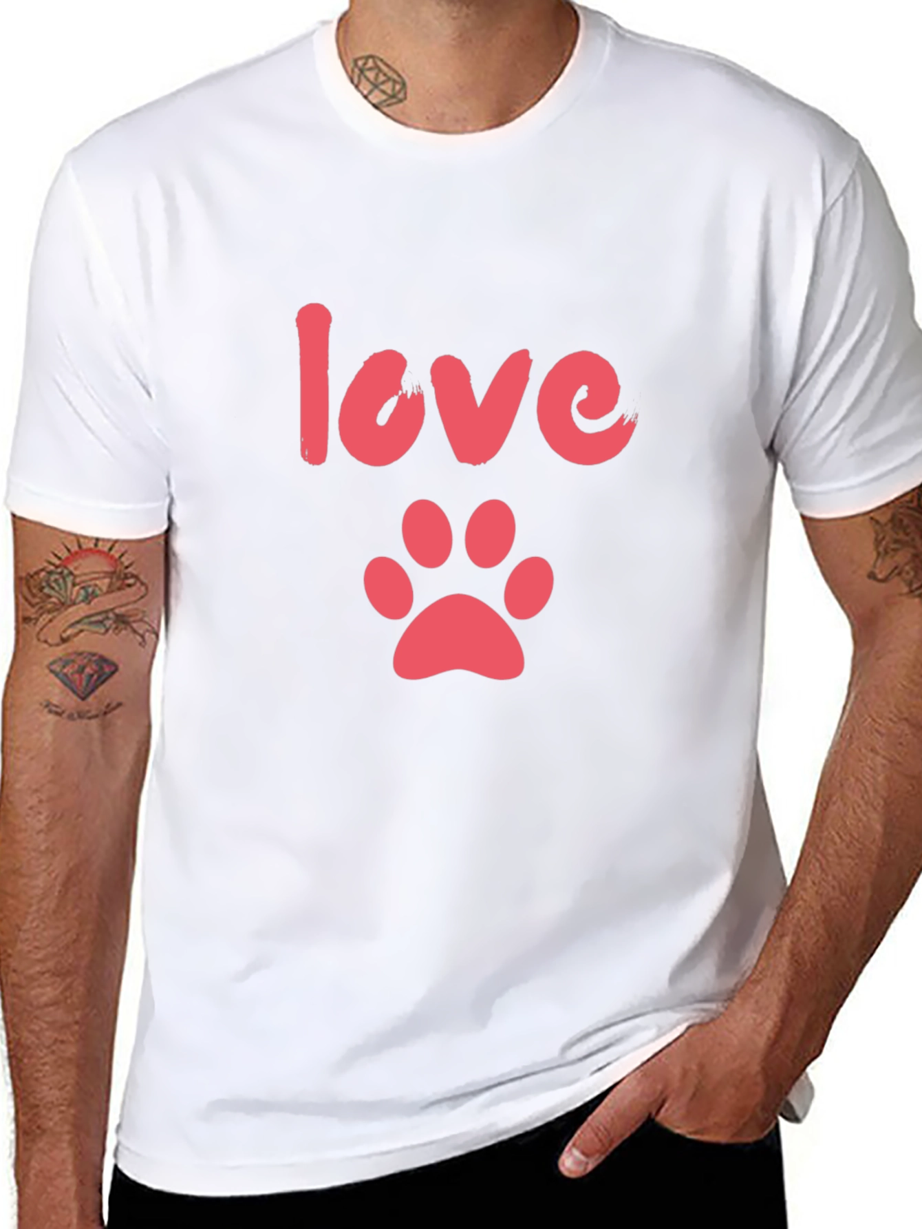 Love Paw Print T-Shirt – Cute Dog Lover Tee