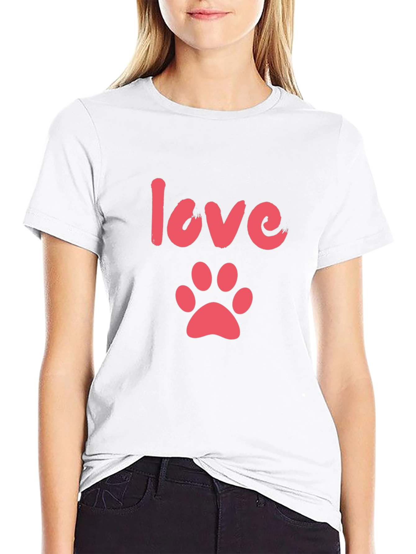 Love Paw Print T-Shirt – Cute Dog Lover Tee