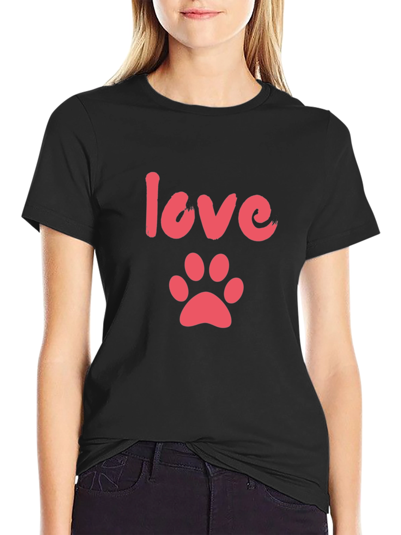 Love Paw Print T-Shirt – Cute Dog Lover Tee