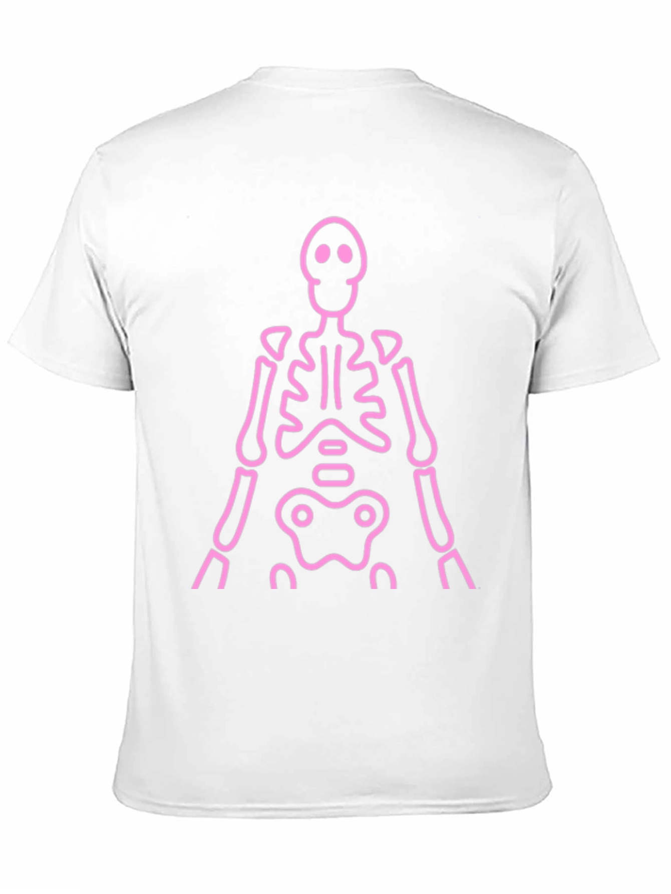 Pink Skeleton Graphic Tee - Black Casual Shirt